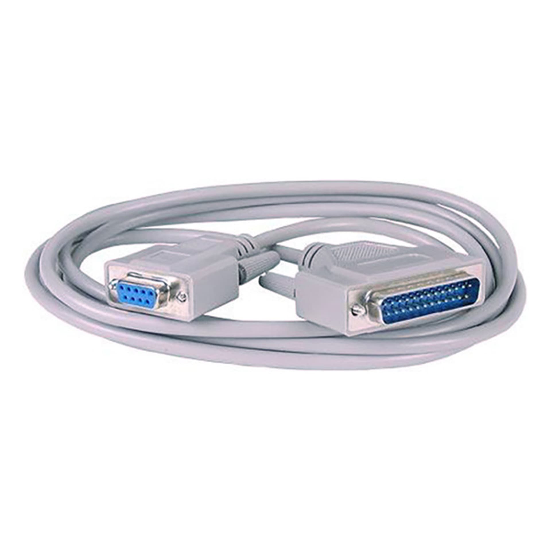 

Kabel do transmisji danych DB25 samec - DB9 samice, 6 m, do modemu, szary, opakowanie bulk