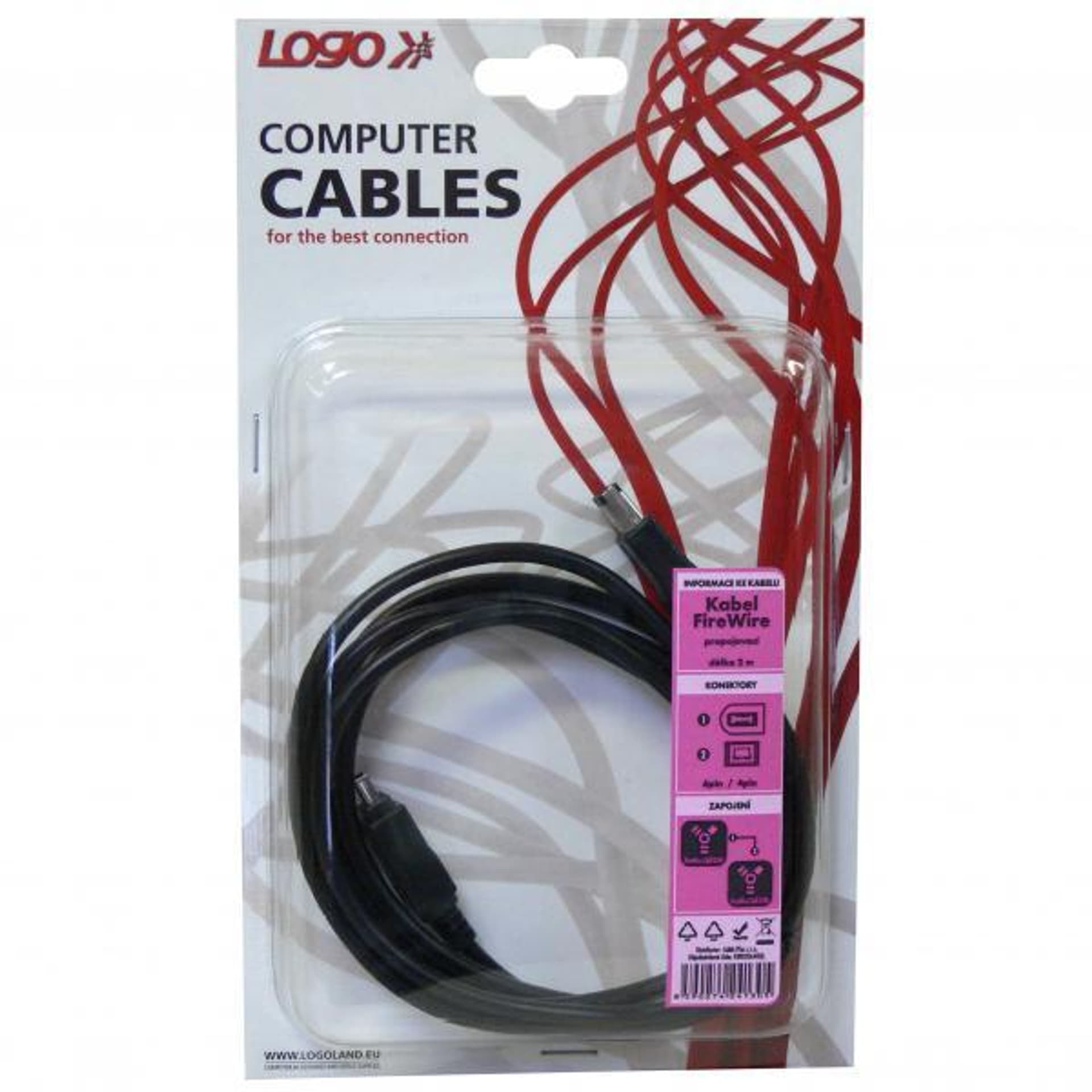 

FireWire kabel IEEE 1394 (6pin) samec - IEEE 1394 (4pin) samec, , czarny, Logo pakowane w blistrze, 4pin) samec/czarny/logo pakowane w blistrz
