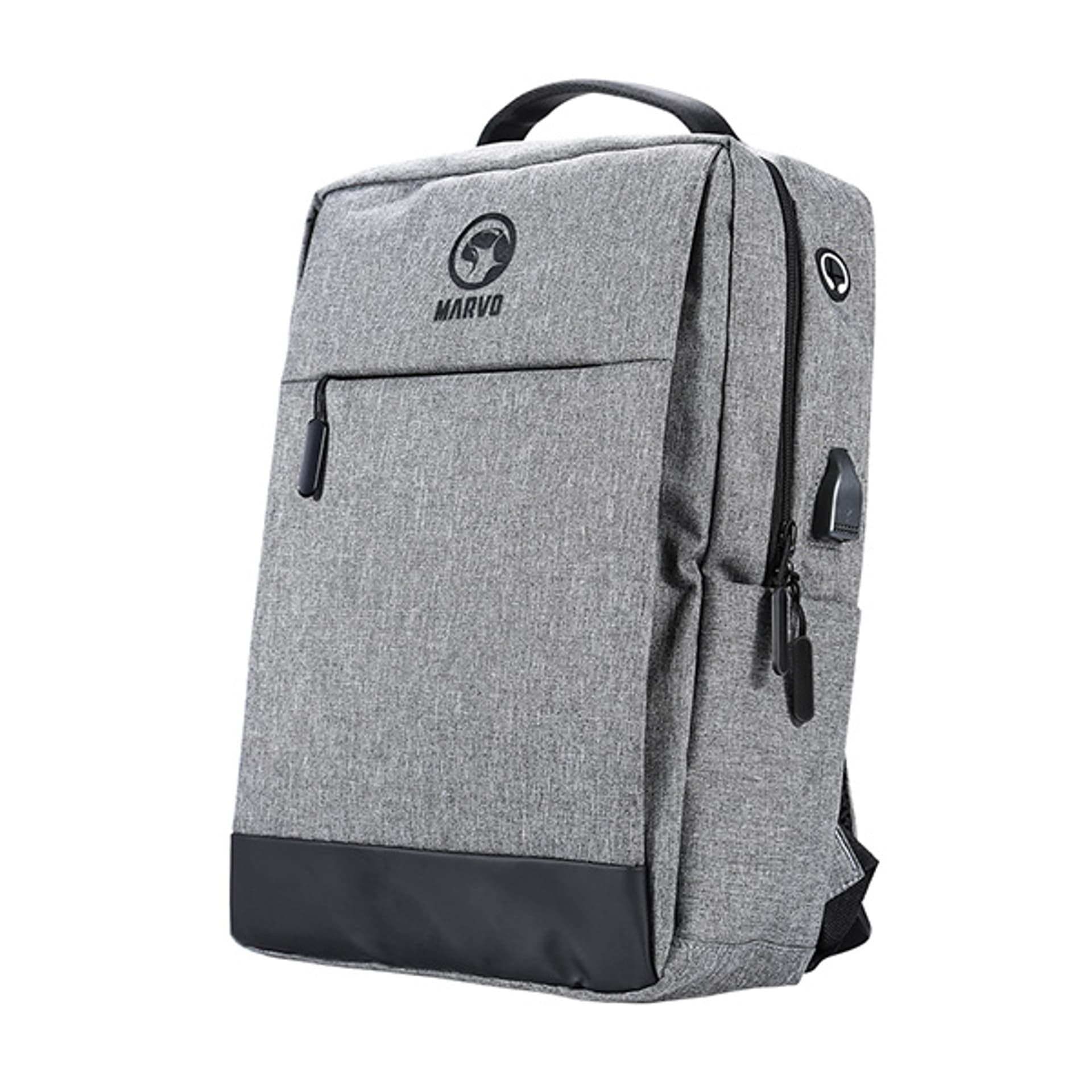 

Plecak na notebook 15.6", BA-03, szary, nylon, port USB do ładowania, Marvo