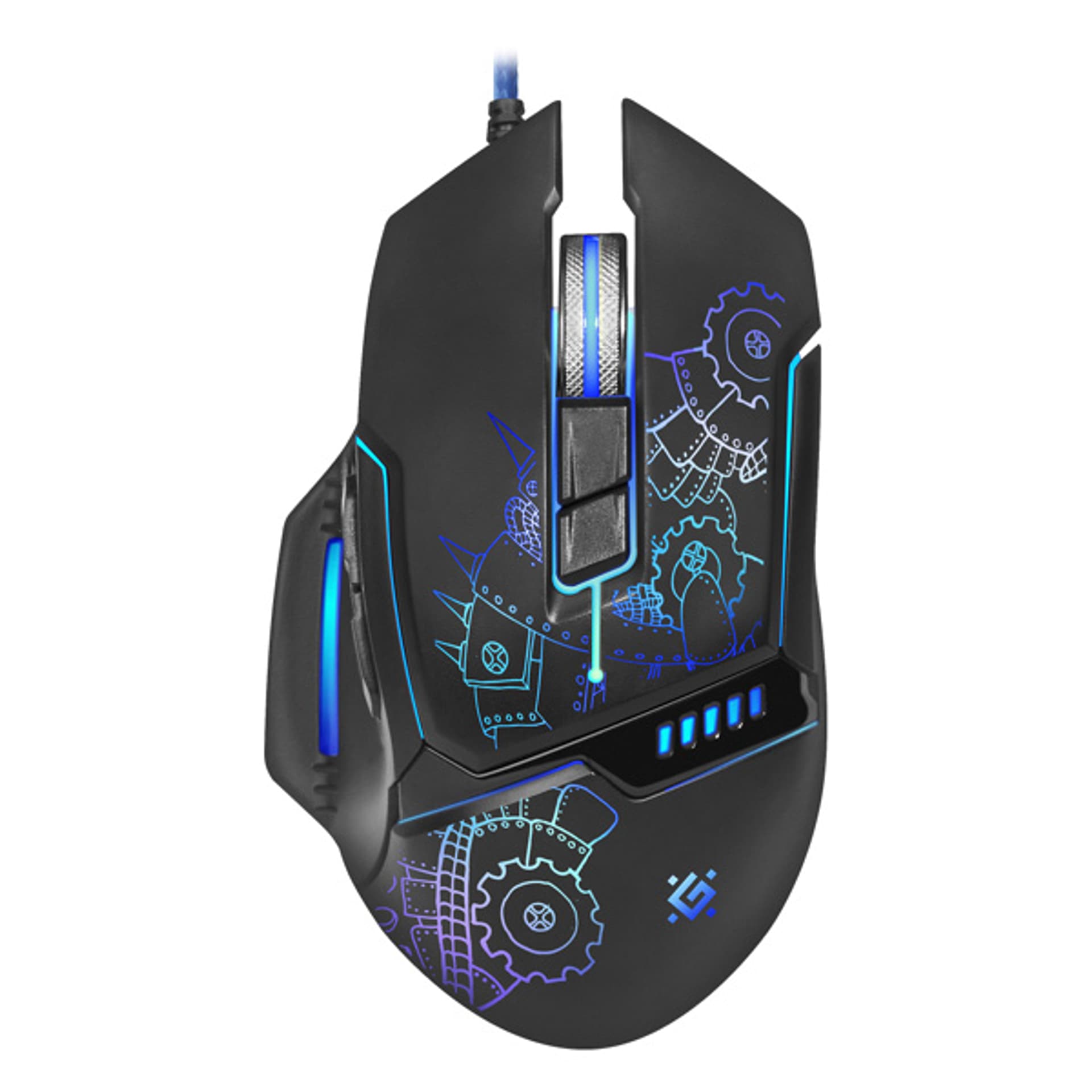 

Defender Mysz Kill,em All GM-480L, 3200DPI, optyczna, 8kl., przewodowa USB, czarna, do gry, podświetlona