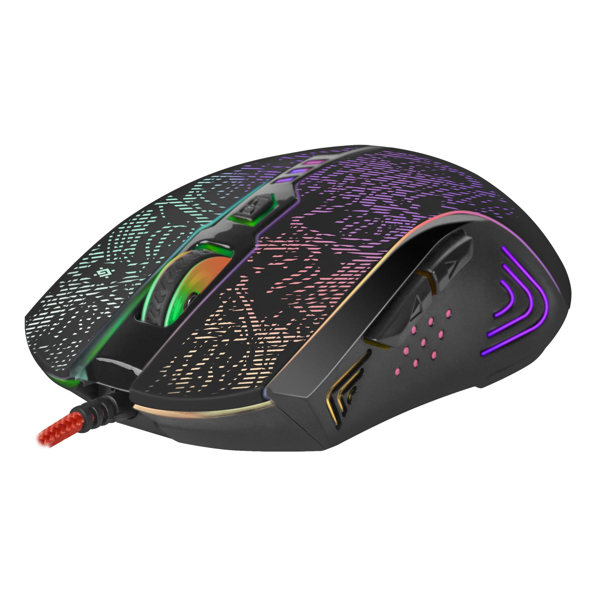 

Defender Mysz OverLord GM-890, 3200DPI, optyczna, 6kl., przewodowa USB, czarna, do gry, RGB