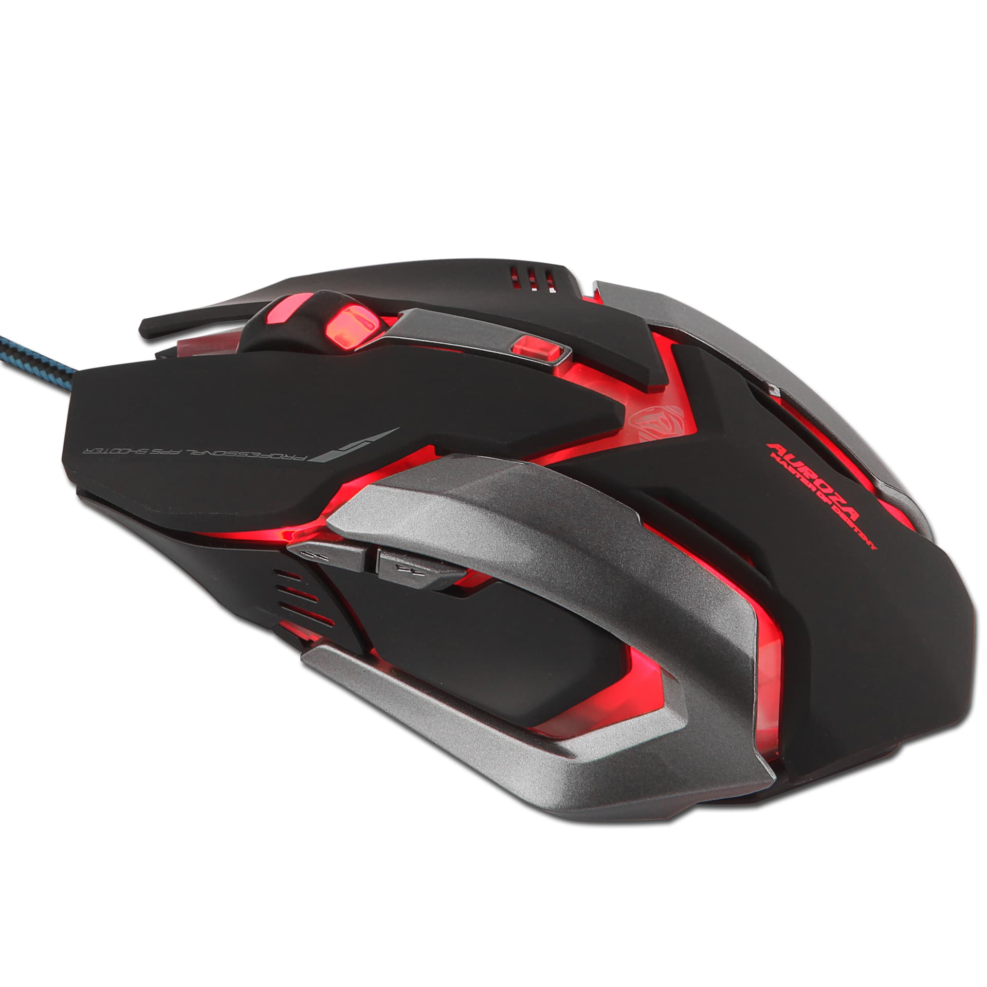 

E-blue Mysz Auroza Gaming, 4000DPI, optyczna, 6kl., przewodowa USB, czarna