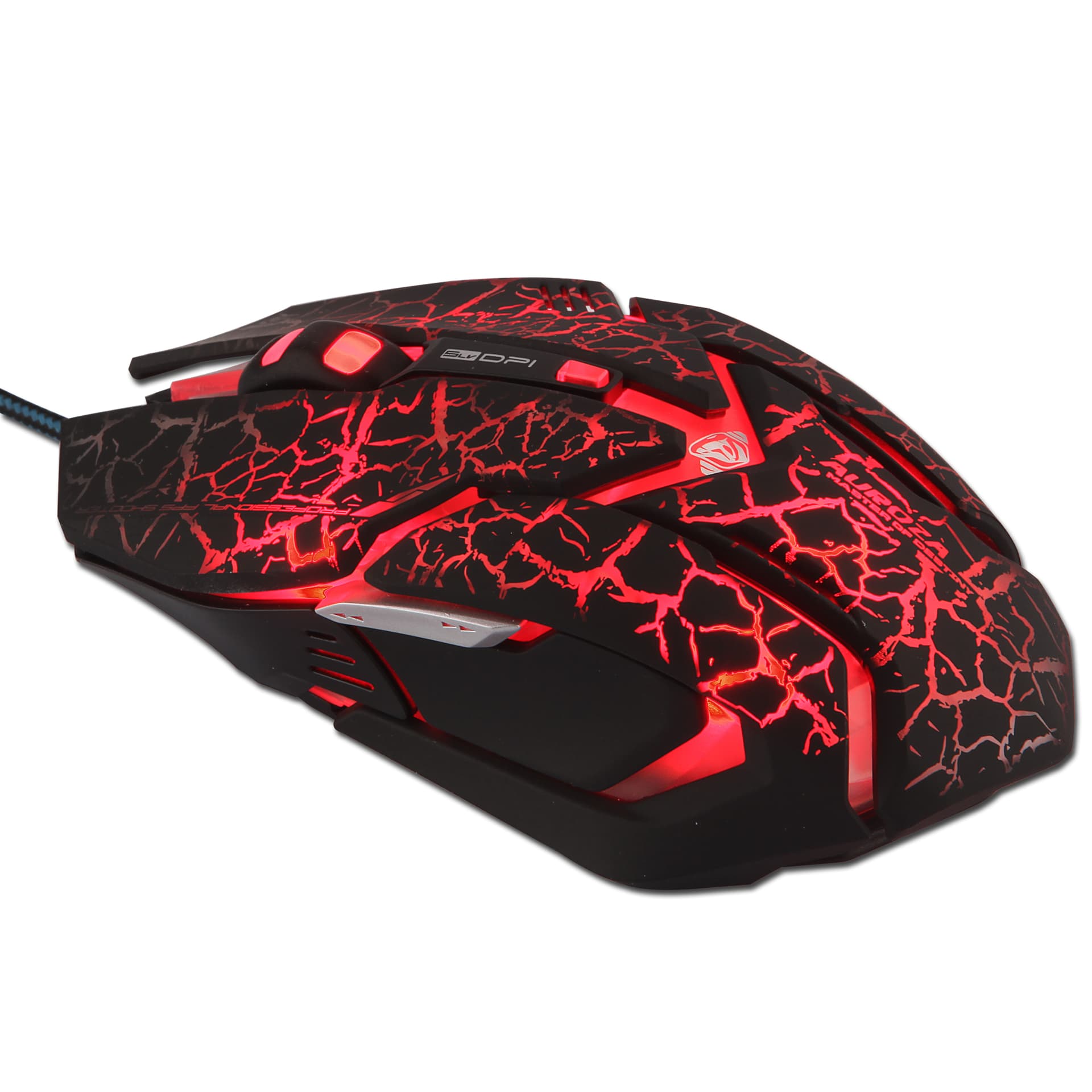 

E-blue Mysz Auroza Gaming, 4000DPI, optyczna, 6kl., przewodowa USB, czarna, do gry