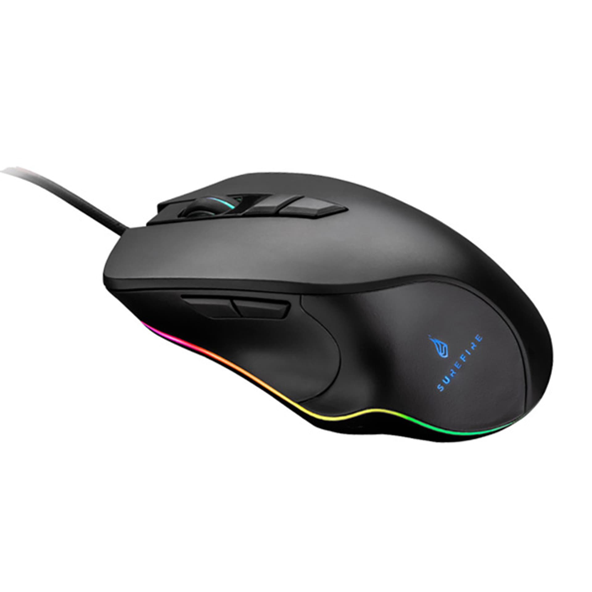 

Surefire mysz Martial Claw Gaming, 7200DPI, optyczna, 7kl., przewodowa USB, czarna, dla gracza, RGB