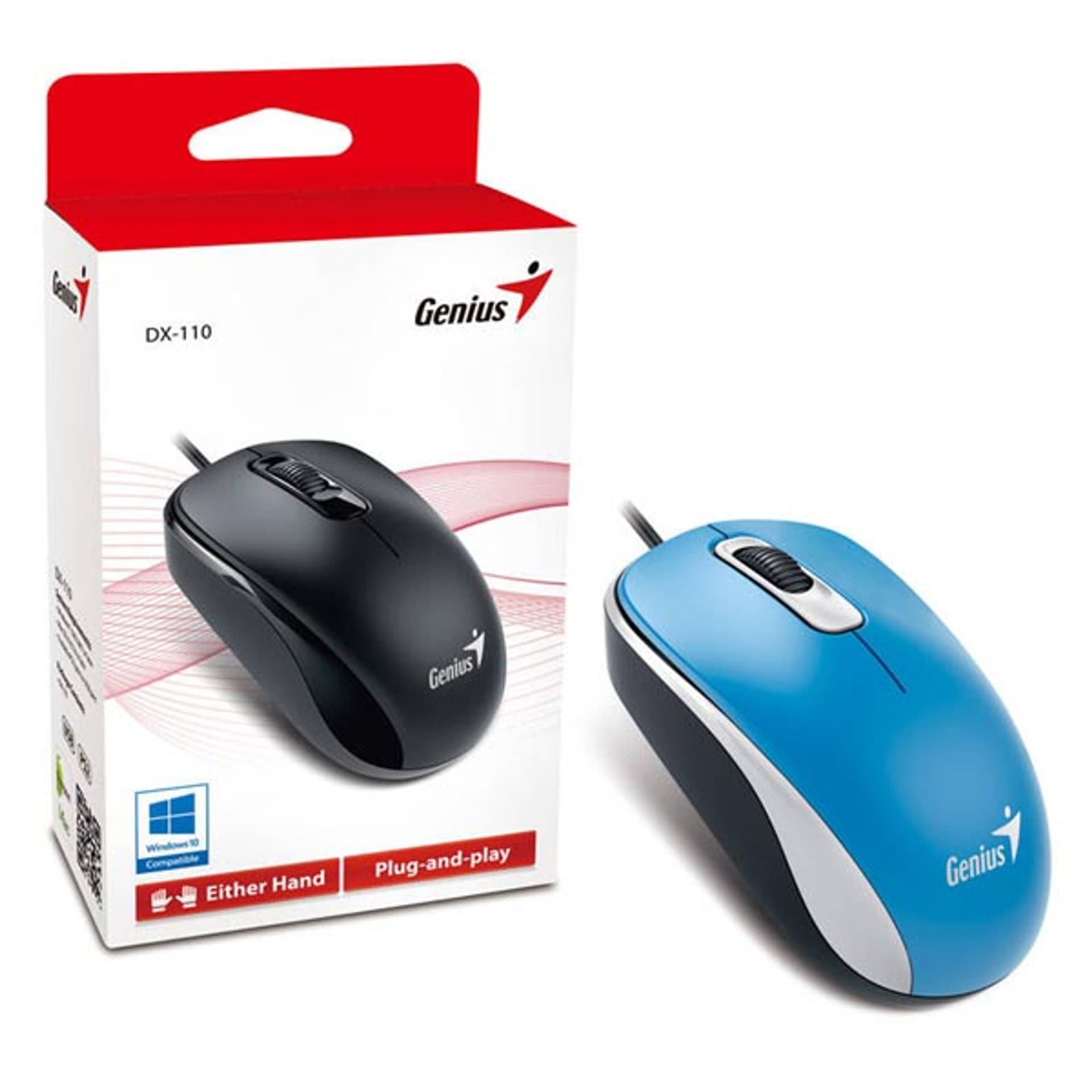 

Genius Mysz DX-110, 1000DPI, optyczna, 3kl., przewodowa USB, niebieska, standardowy, uniwersalny