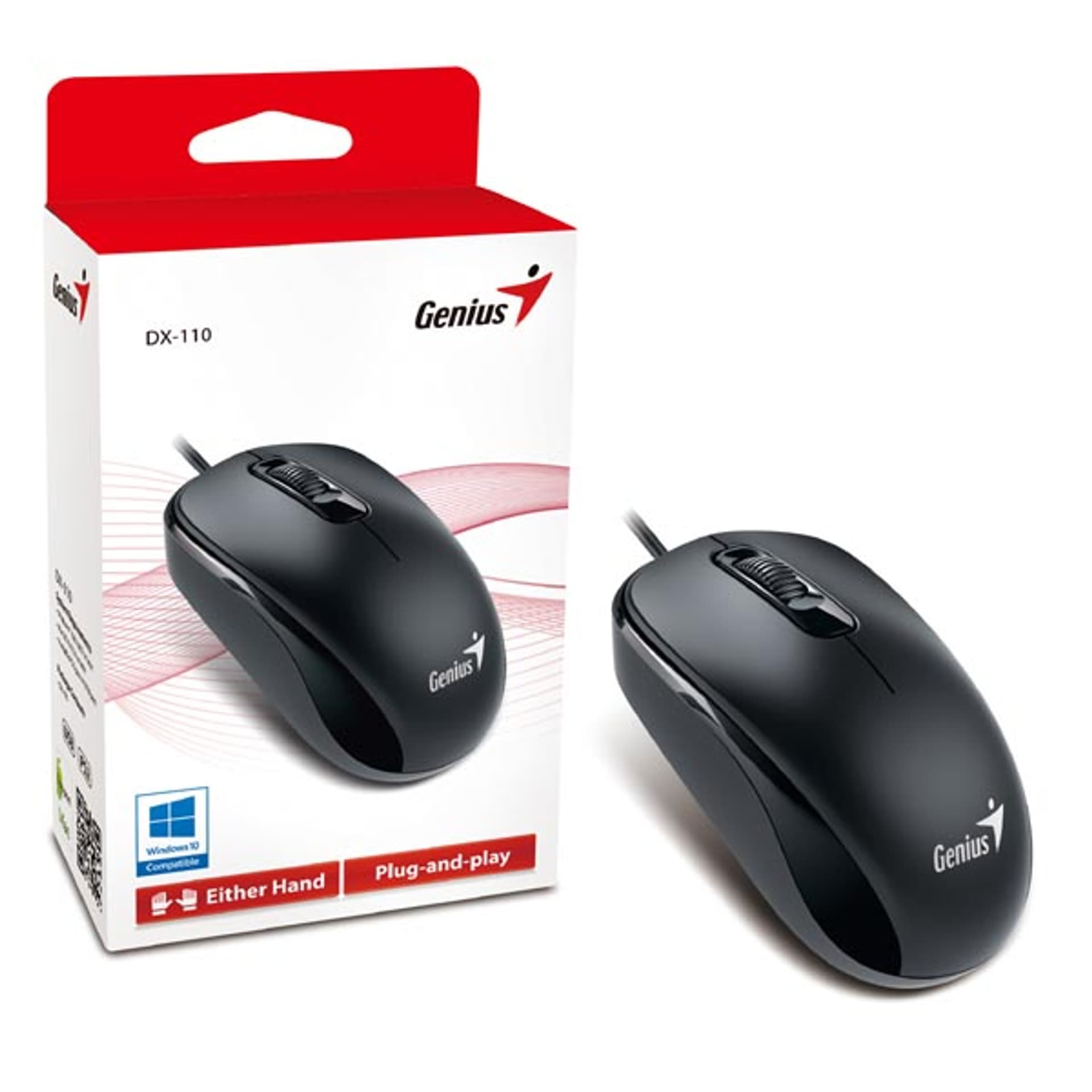 

Genius Mysz DX-110, 1000DPI, optyczna, 3kl., przewodowa USB, czarna, 31010116107