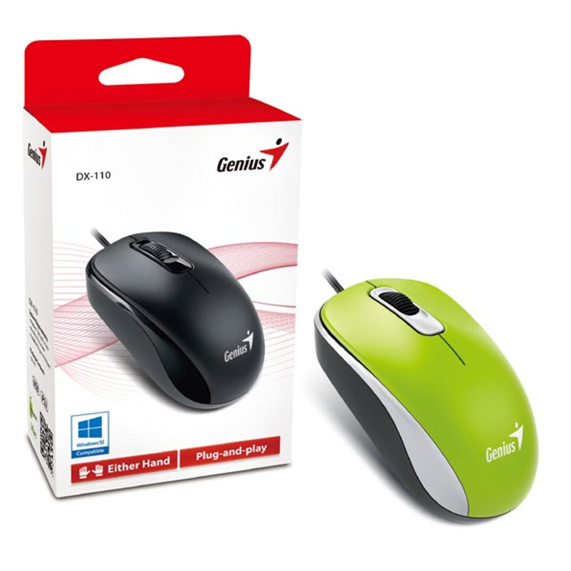 

Genius Mysz DX-110, 1000DPI, optyczna, 3kl., przewodowa USB, zielona