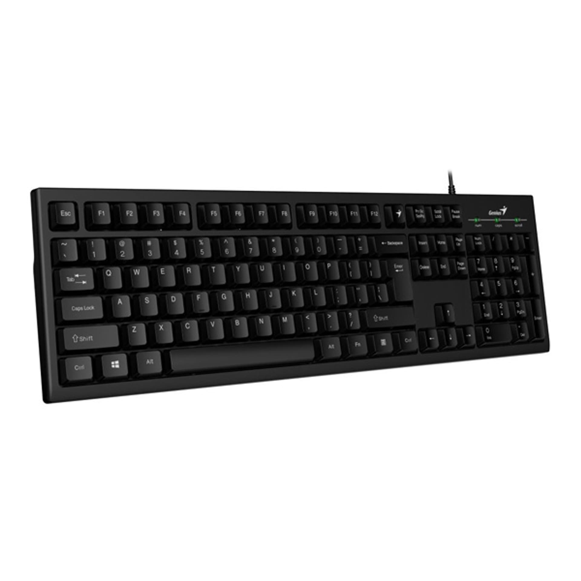

Genius Smart KB-100, klawiatura US, klasyczna, przewodowa (USB), kolor czarny, polerowane aluminium, Usb)/kolor czarny/polerowane aluminiu