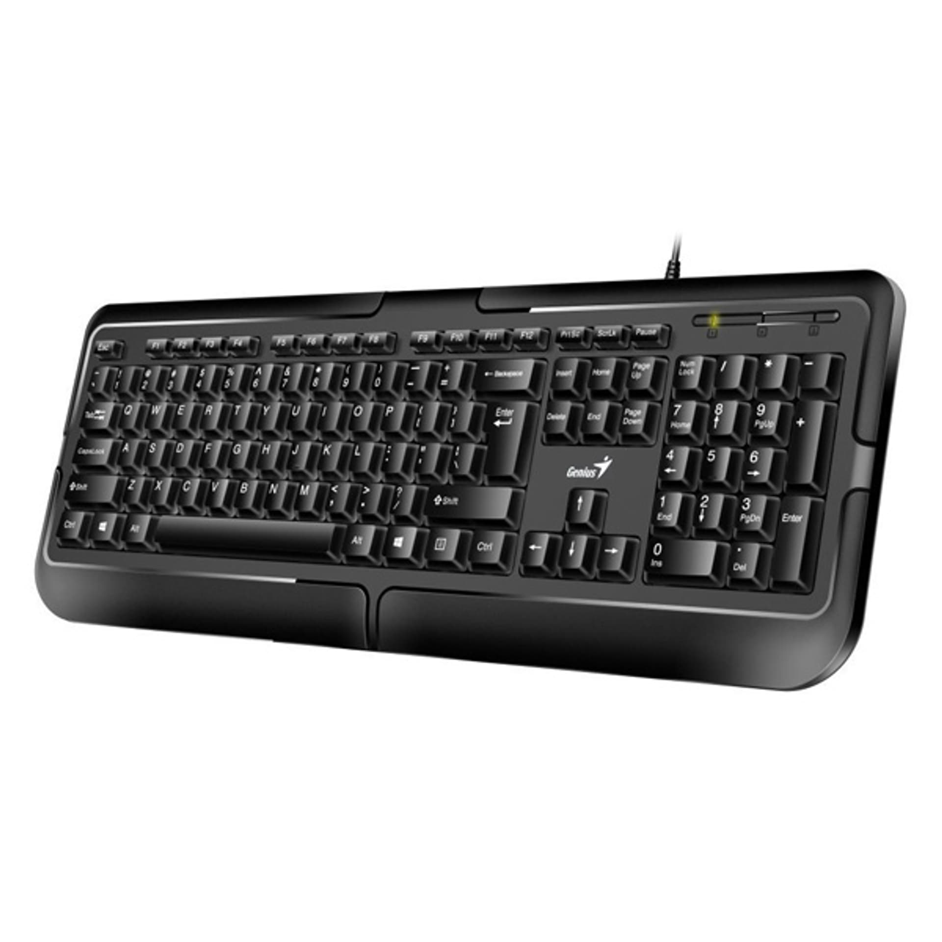 

Genius KB-118, klawiatura US, klasyczna, wodoodporny rodzaj przewodowa (USB), czarna, Usb)/czarn