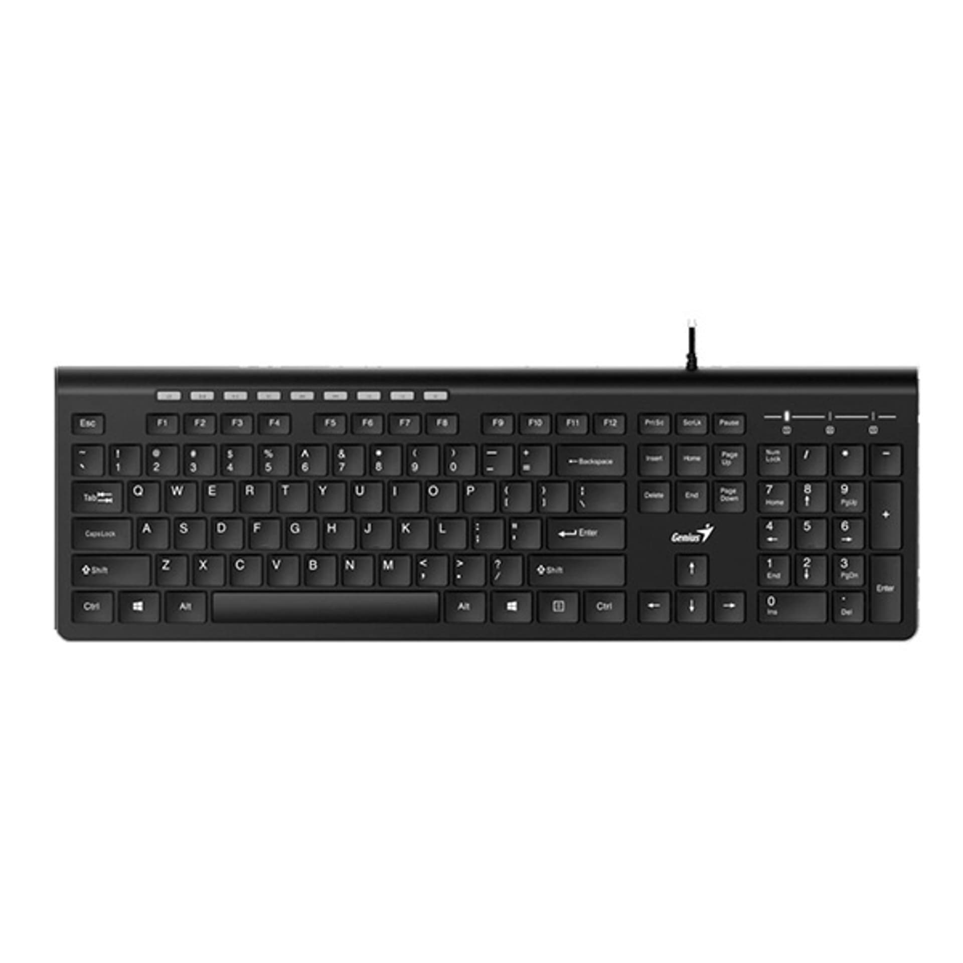

Genius Slimstar 230, klawiatura CZ/SK, multimedialny, slim rodzaj przewodowa (USB), czarna, Usb)/czarn