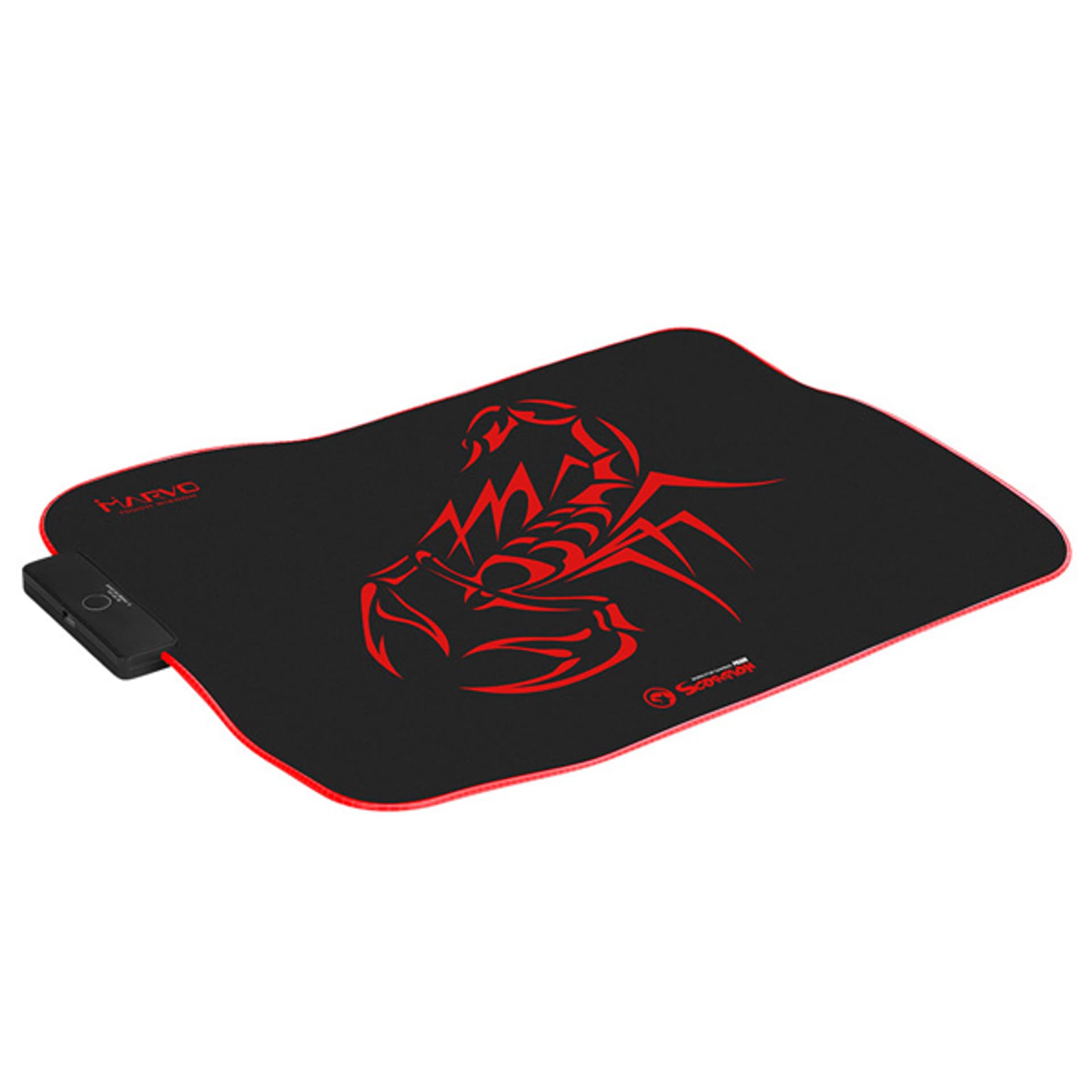 

RGB Podkładka pod mysz, MG8, do gry, czarna, 350 x 250 mm, 3 mm, Marvo, podświetlenie RGB