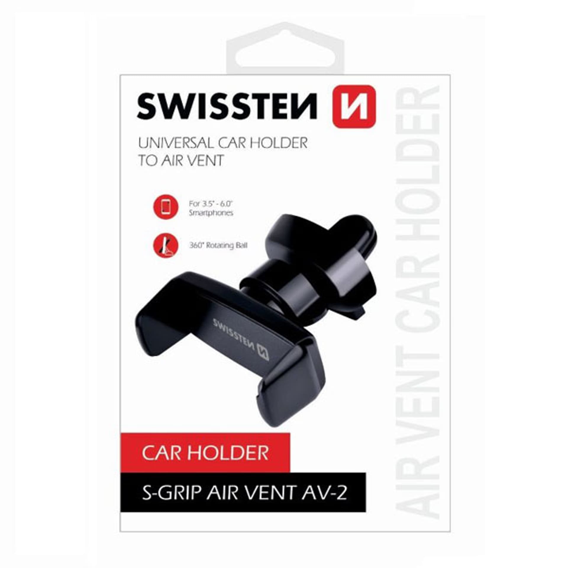 

Uchwyt telefonu komórkowego(GPS) Swissten do samochodu, S-GRIP AV-2, czarny, plastikowy, na kratkę wentylacyjną, czarna, telefon, Gps) swissten do samochodu/s-grip av-2/czarny/plastikowy/na kratkę wentylacyjną/czarna/telefo