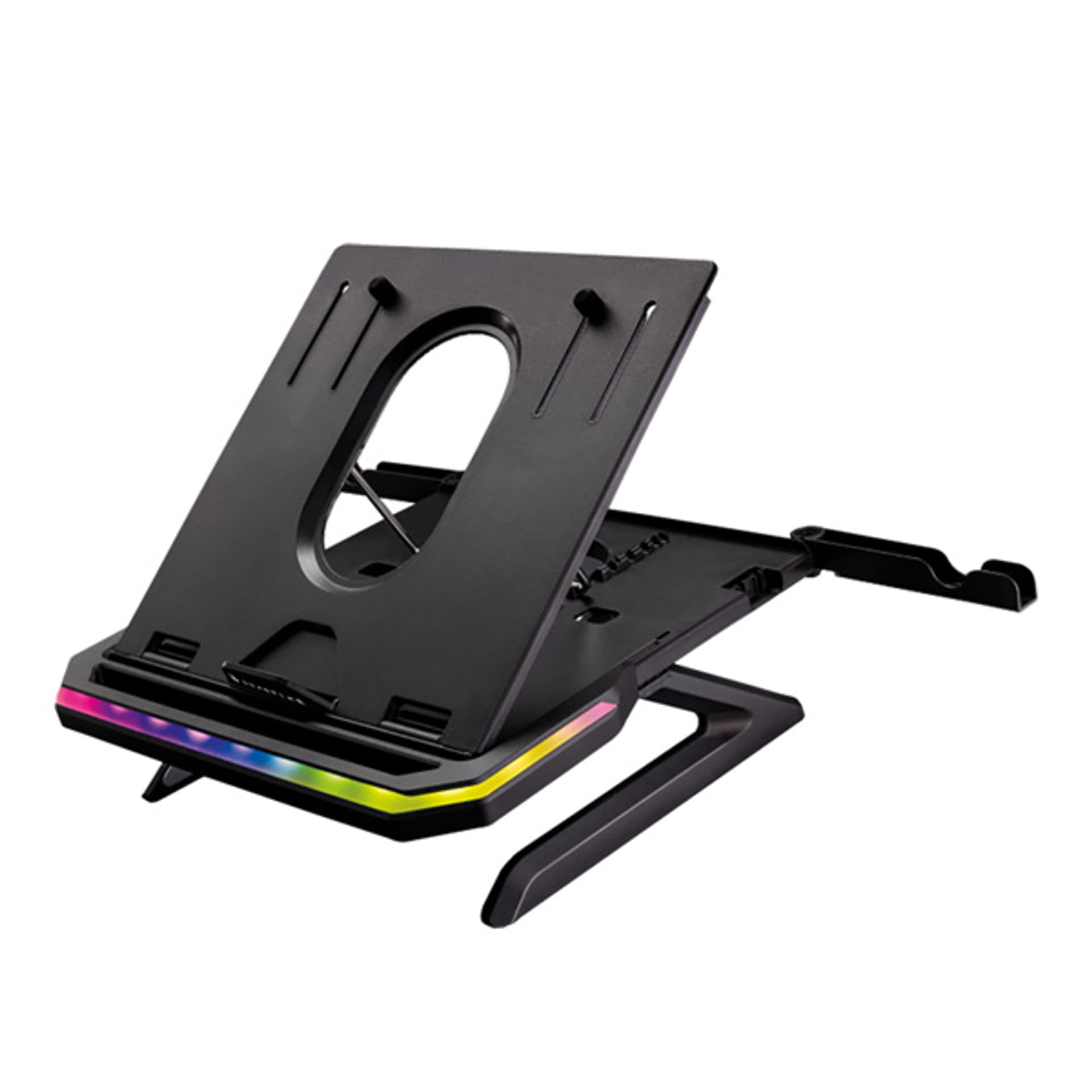 

Podstawa Portus X1 pod notebook, z regulacją kąta, czarny, tworzywo + metal, 10 Kg nośność, SureFire, RGB