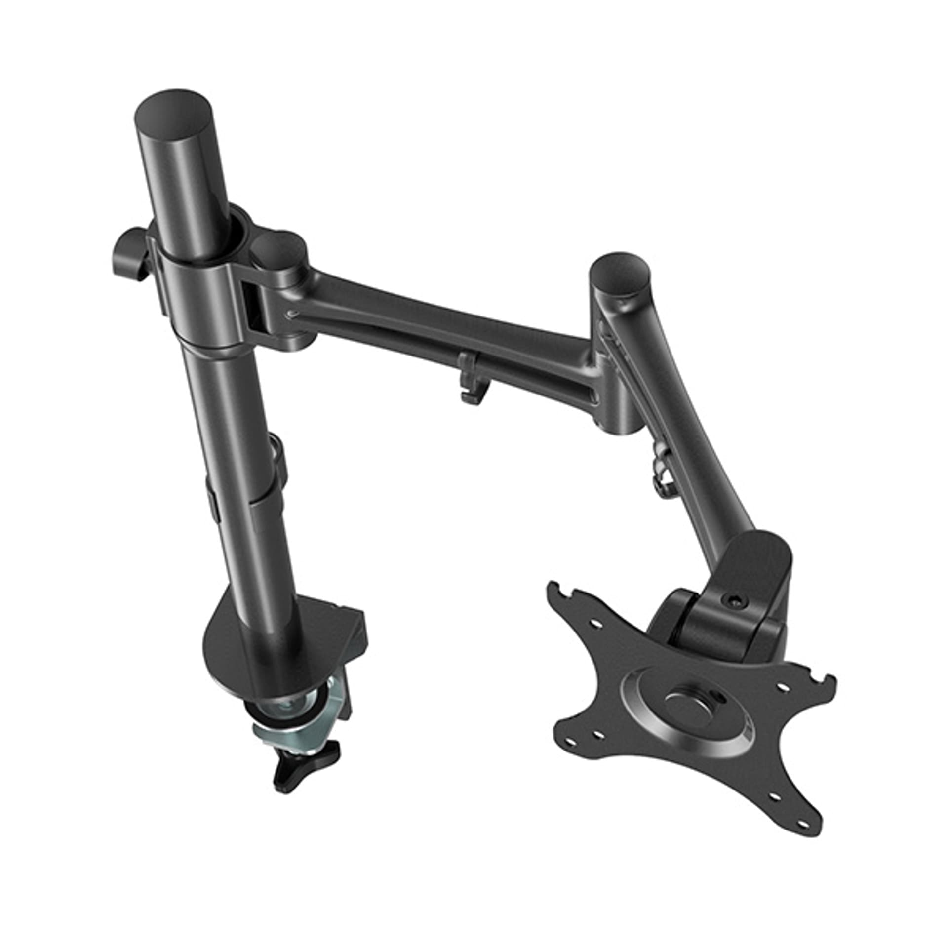 

Regulowany uchwyt na monitor, 10KG, zacisk, 17"-30", obrotowy, 75x75/100x100, czarny