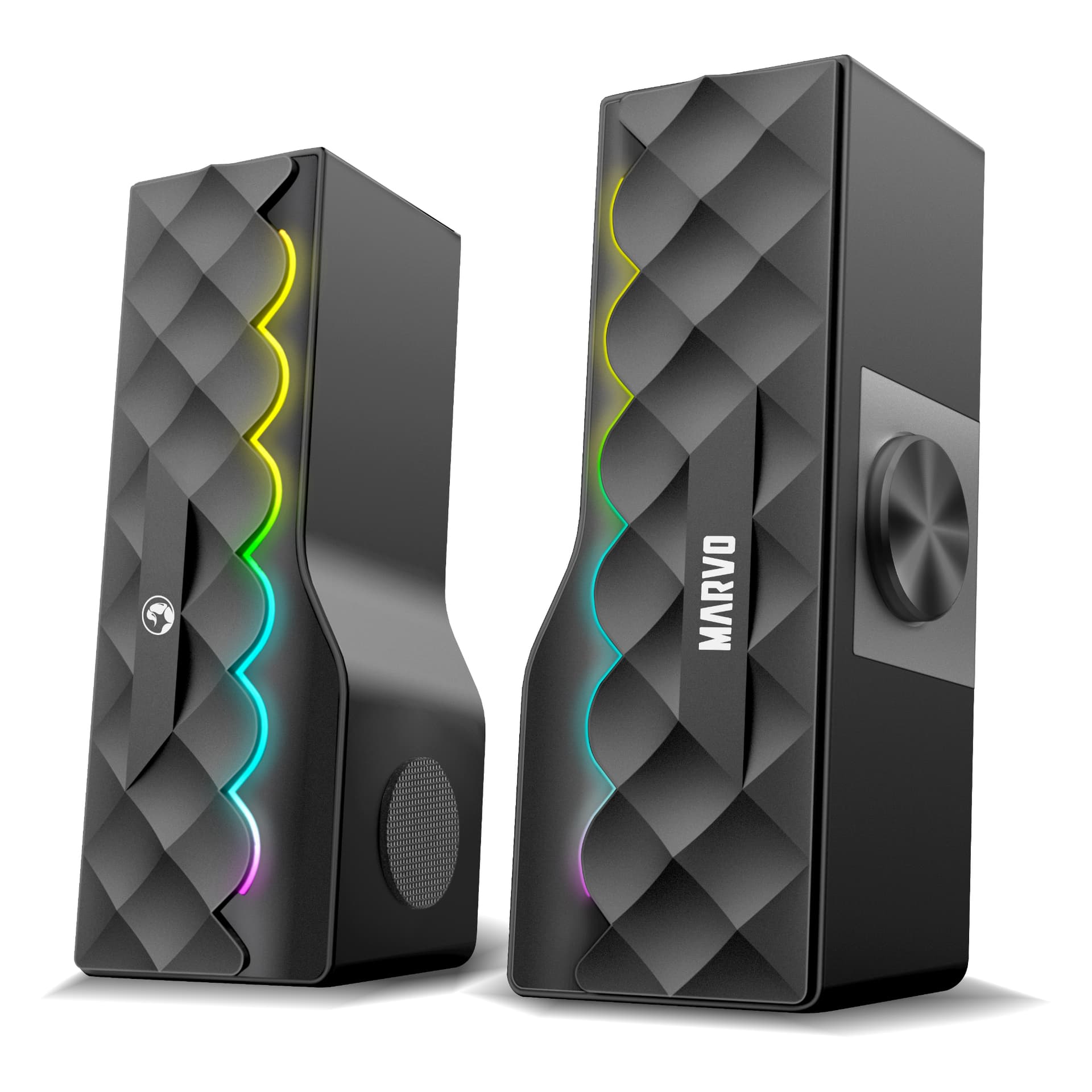 

Marvo głośniki SG-280, 2.0, 6W, czarne, regulacja głośności, do gry, 3,5 mm jack/ bluetooth, soundbar, LED