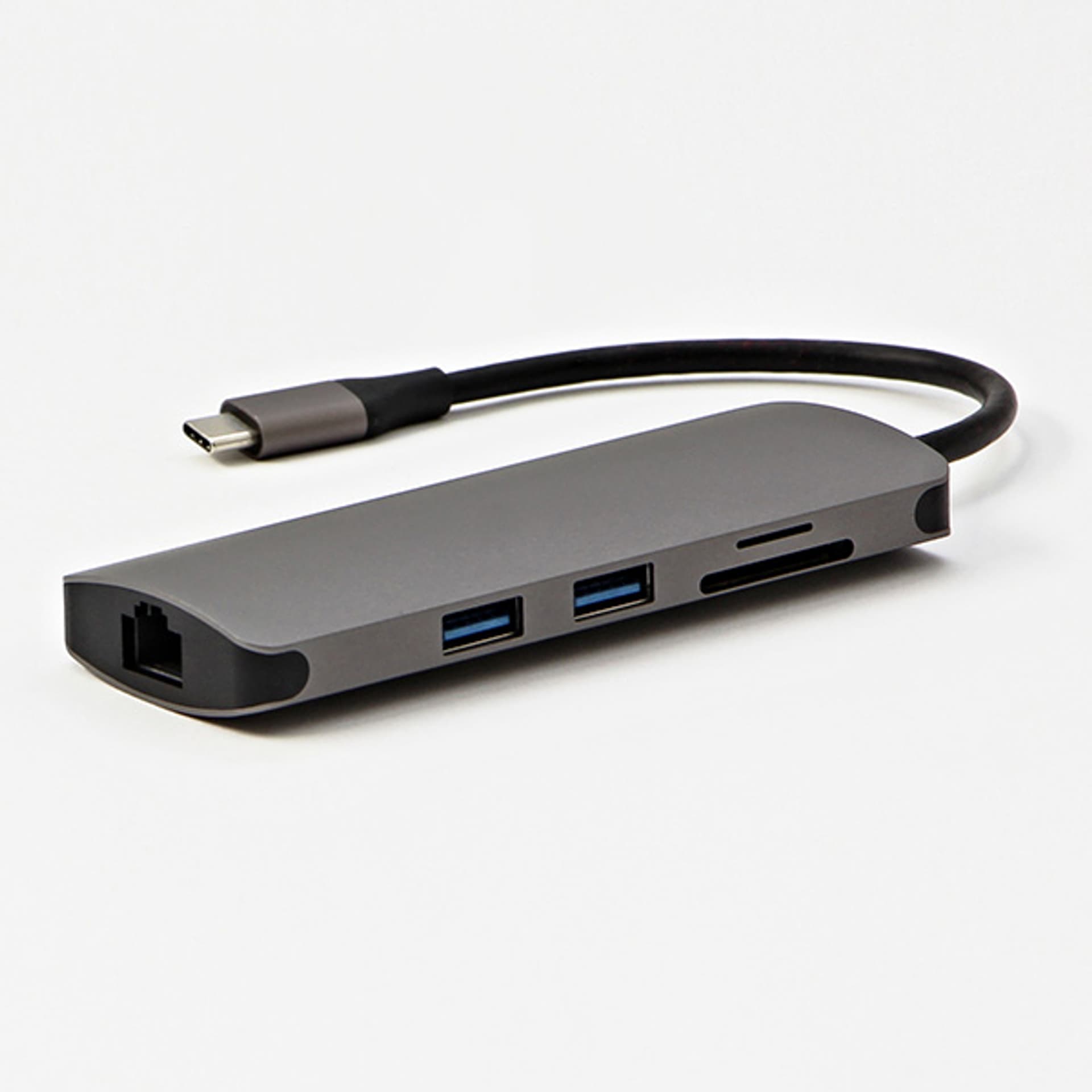 

Stacja dokująca All New, USB 3.1 Type-C, HDMI, RJ45, microSD, USB C (PD), 2x USB3.0, szara, Pd)/2x usb3.0/szar