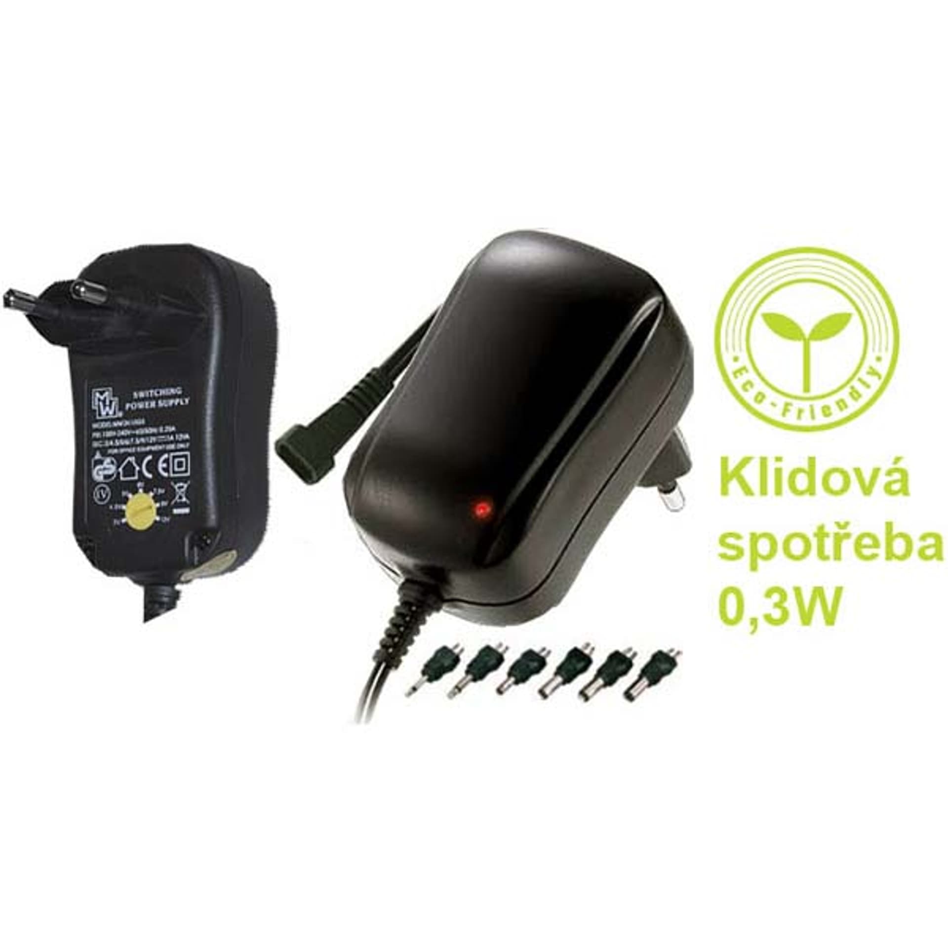 

Zasilacz / sieciowy adapter 220V (el.síť), 3-12V, 1A, uniwersalny, stabilizowany, 6 złączy, El.síť)/3-12v/1a/uniwersalny/stabilizowany/6 złącz