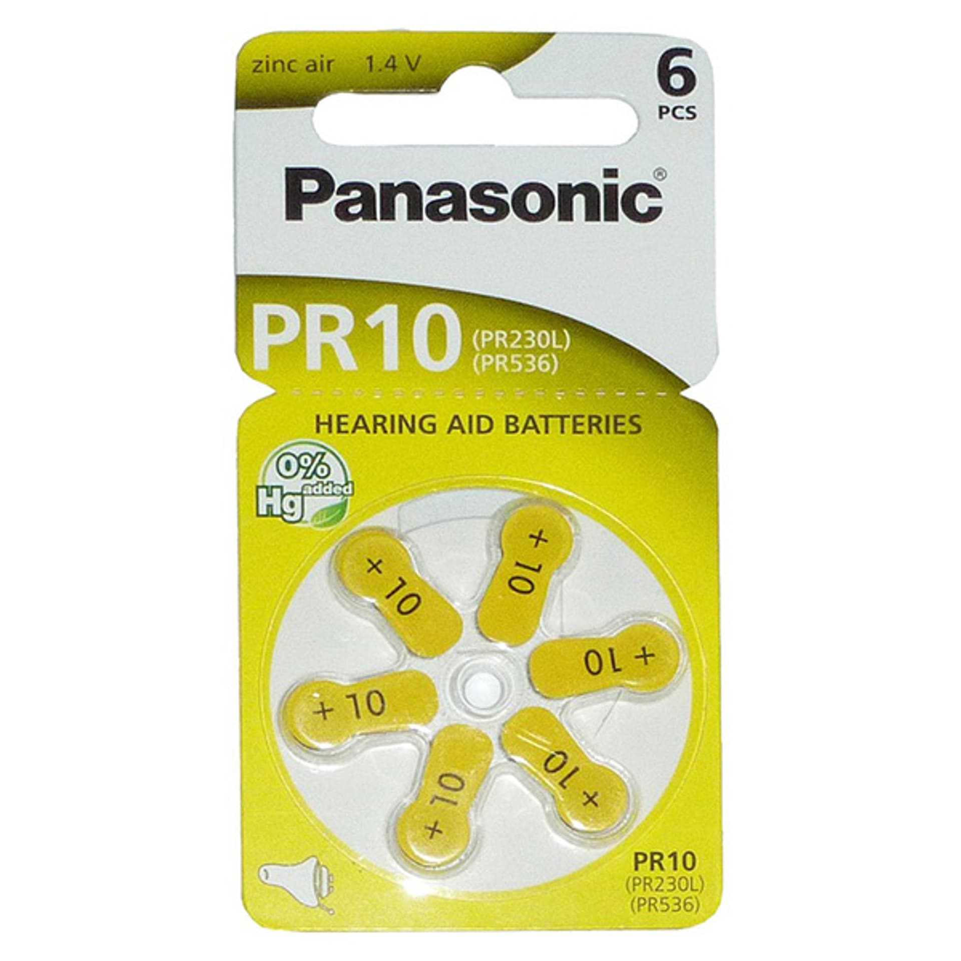

Bateria słuchowa Panasonic PR10 - komplet 6szt.