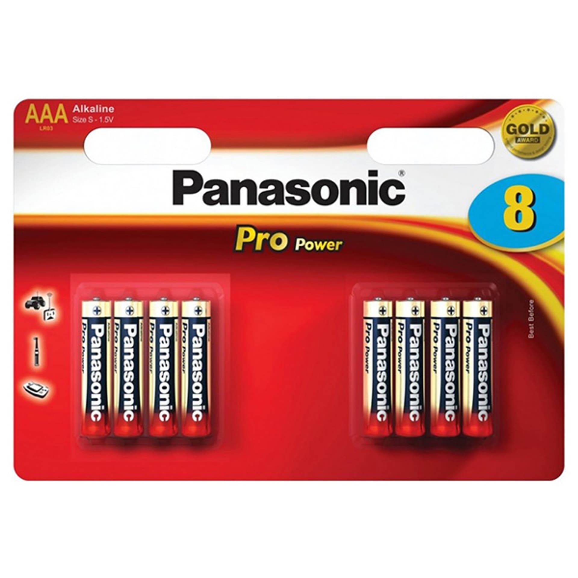 

Bateria alkaliczna, AAA, 1.5V, Panasonic, blistr, 8-pack, 265949, Pro Power