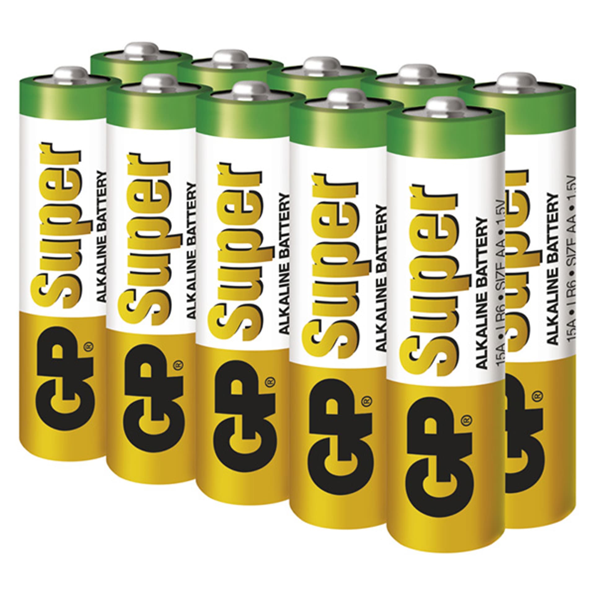 

Bateria alkaliczna, AA, 1.5V, GP, Folia, 10-pack, SUPER