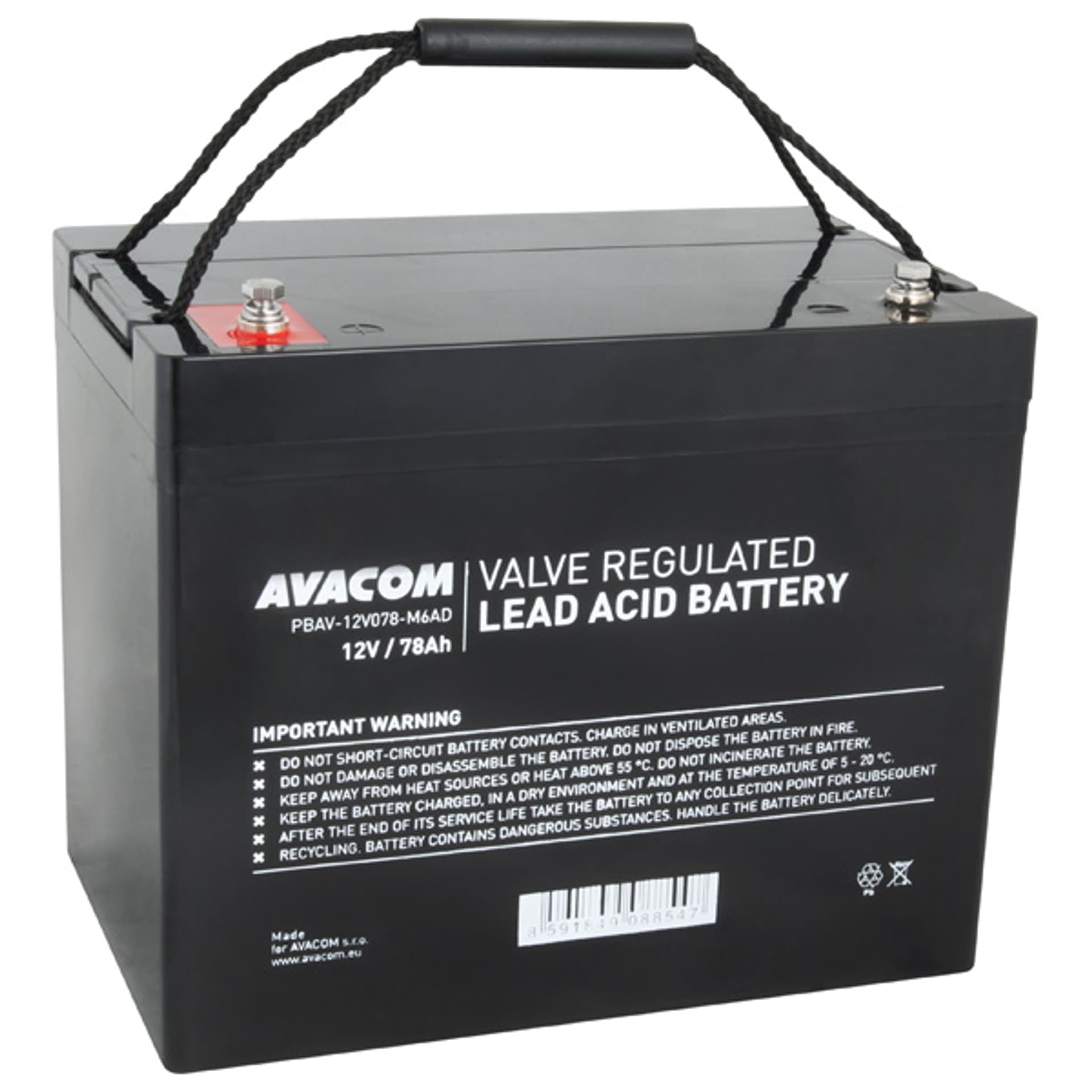 

Avacom baterie DeepCycle, 12V, 75Ah, PBAV-12V078-M