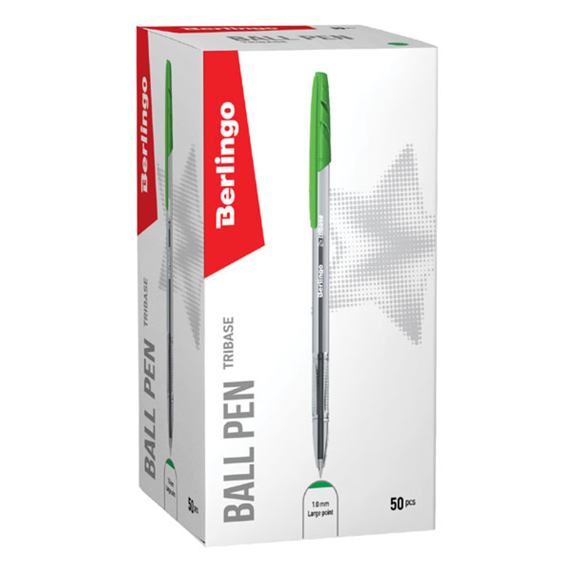 

Berlingo, pióro kulkowe, zielony, 50szt, 1mm, Tribase