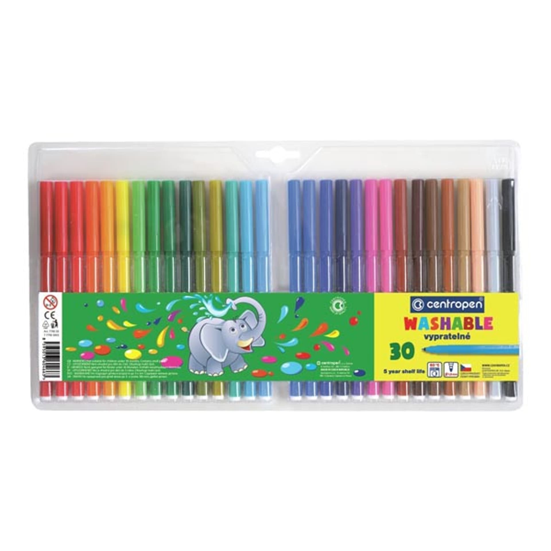 

Centropen, zestaw przyborów do malowania 7790, color, 30szt, 1mm, cylindryczna końcówka odporna na nacisk