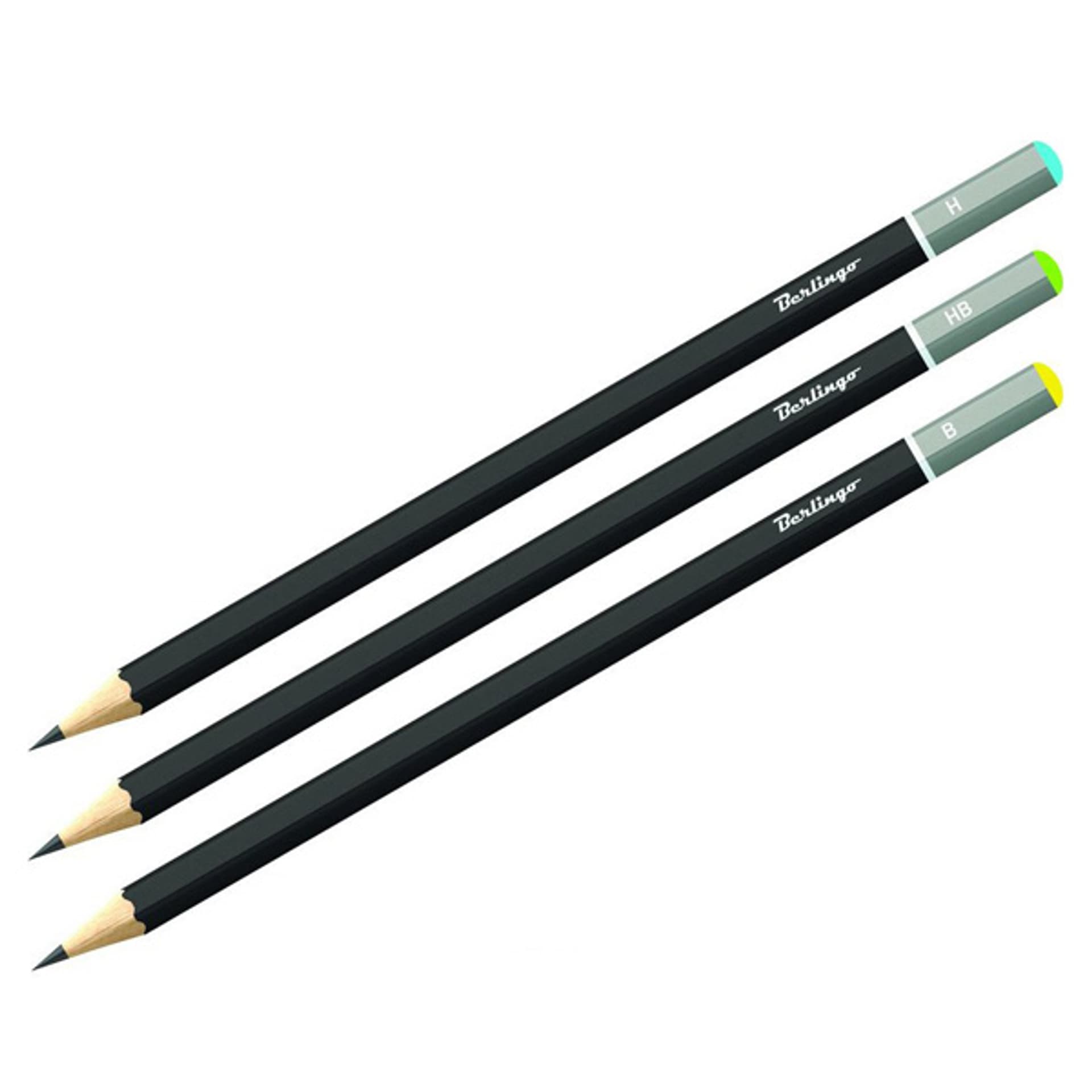 

Berlingo, Ołówek zestaw 3szt (H+HB+B), black, 1szt, bez gumki, H+hb+b)/black/1szt/bez gumk