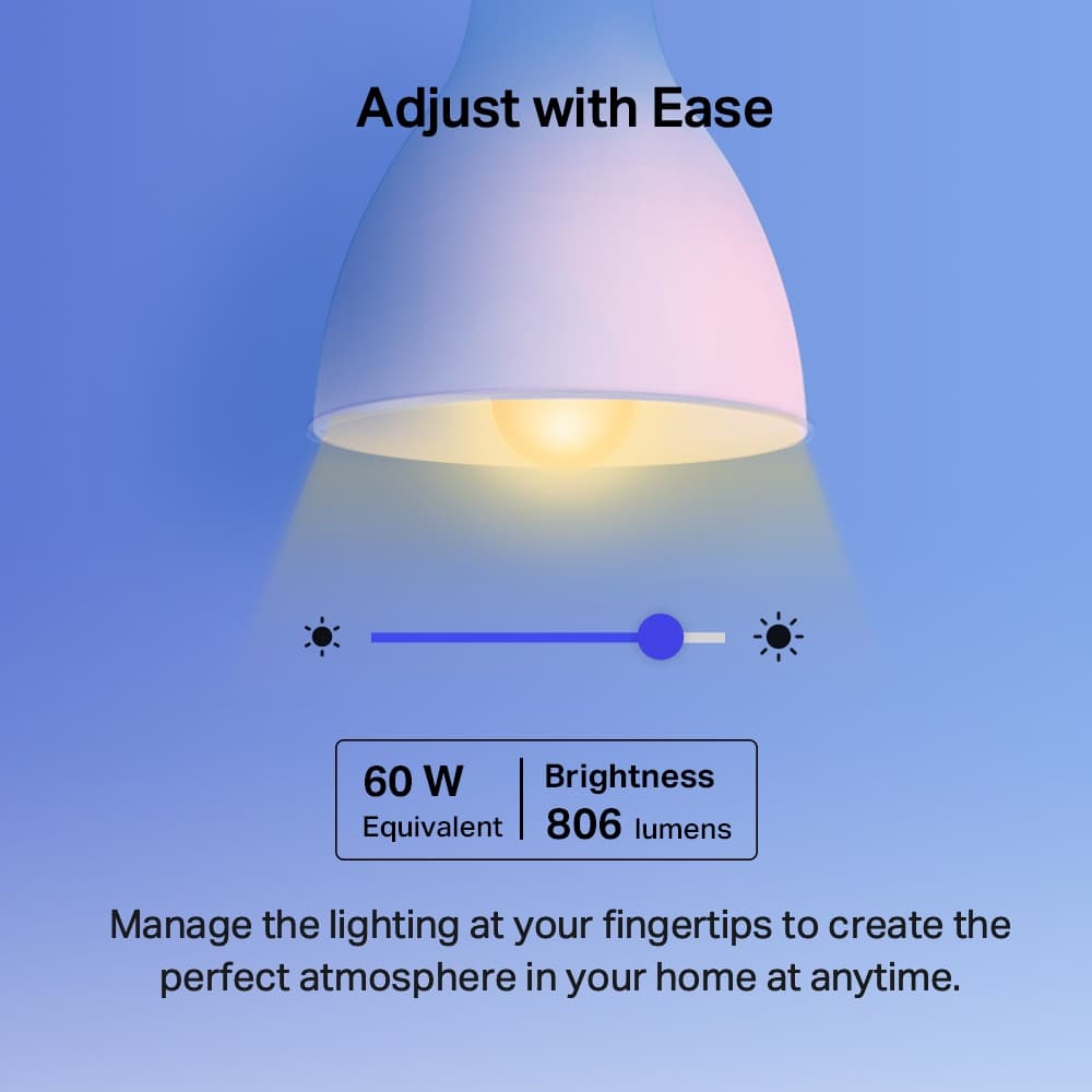 

LED żarówka TP-LINK Tapo L530E, E27, 220-240V, 8.7W, 806lm, 6000k, RGB, 15000h, chytrá Wi-Fi žárovka, 2 kusy v balení