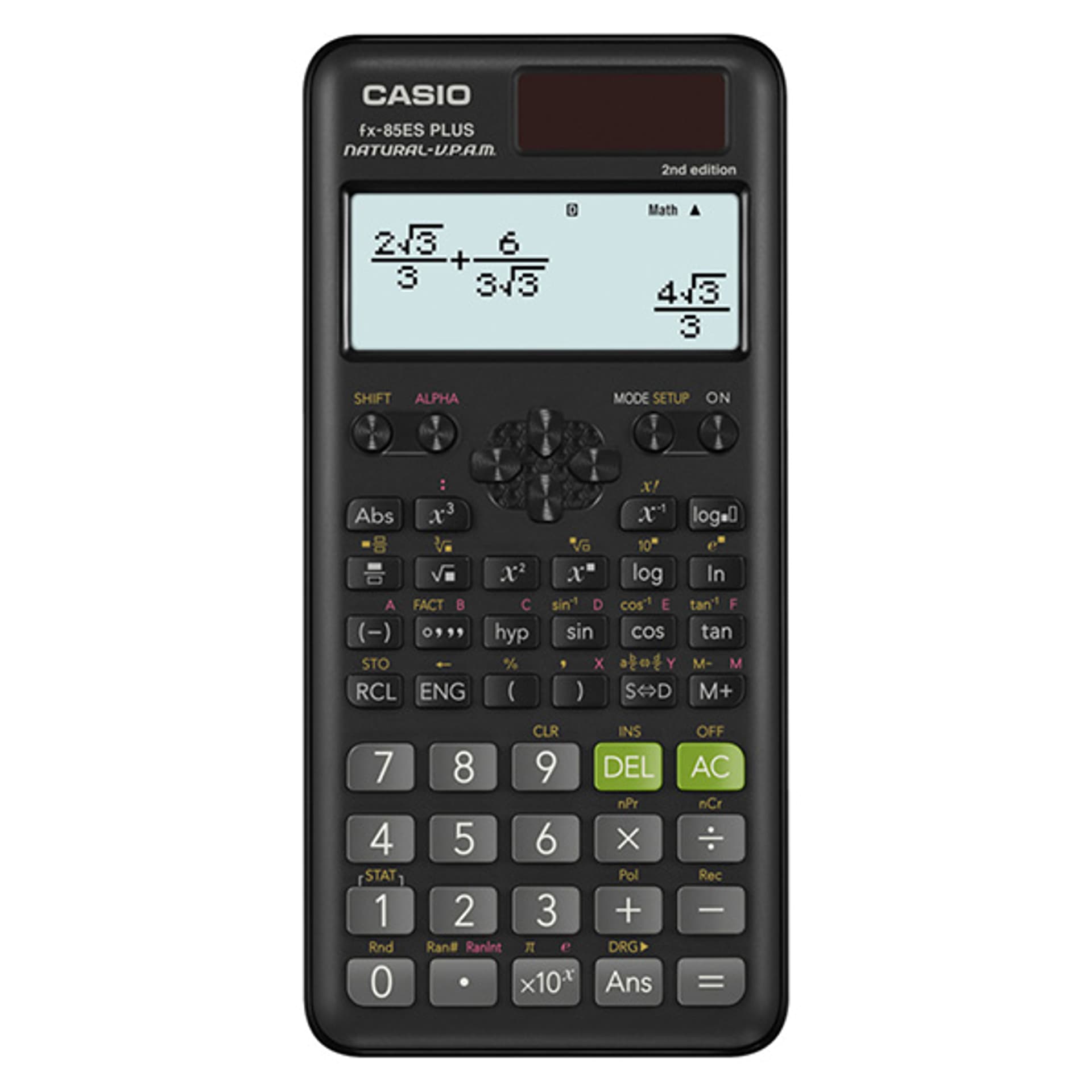 

Casio Kalkulator FX 85 ES Plus E2, czarna, szkolny, podwójne zasilanie