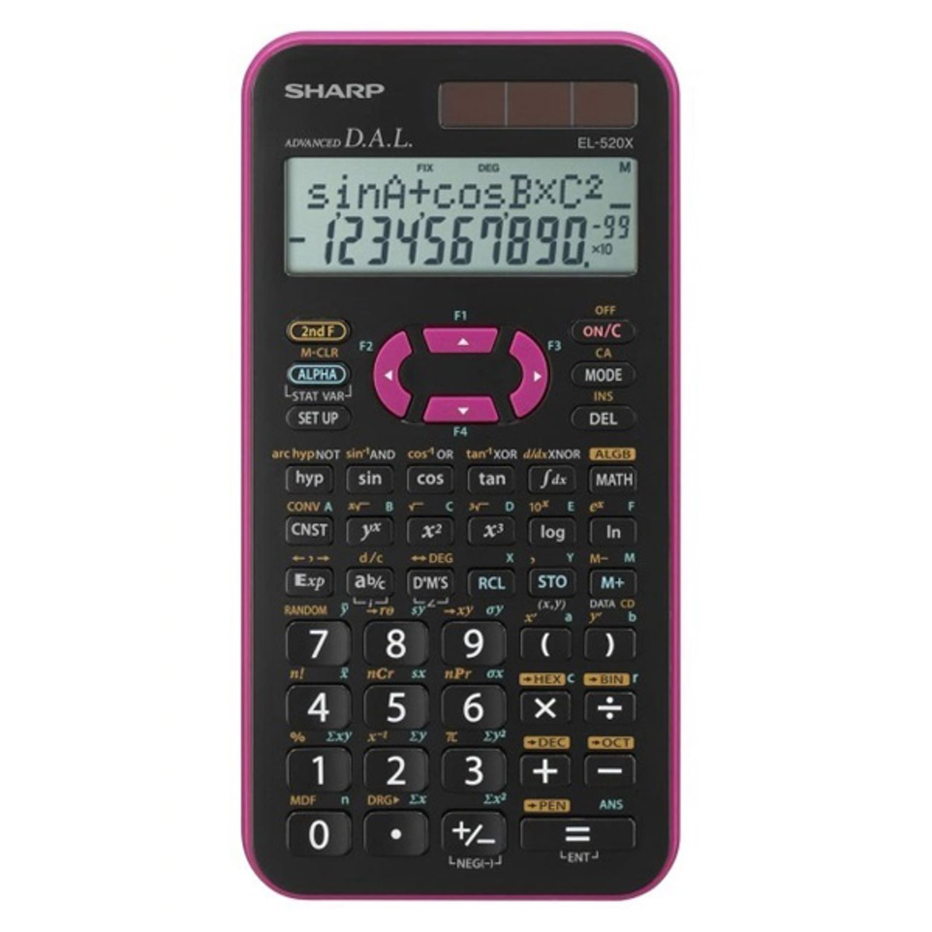

Sharp Kalkulator EL-520XPK, czarno-różowe, naukowy