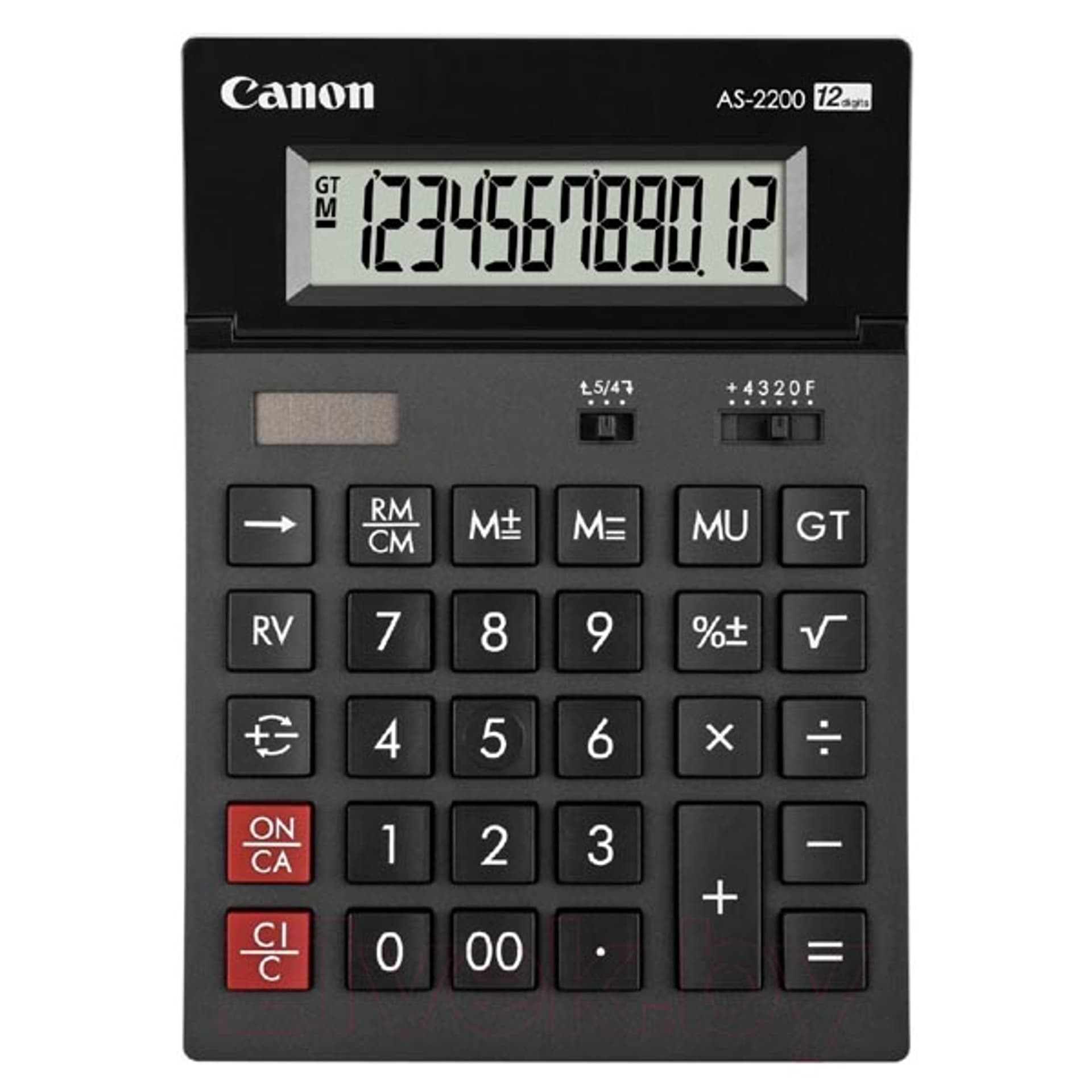 

Canon Kalkulator AS-2200, czarna, biurkowy, 12 miejsc