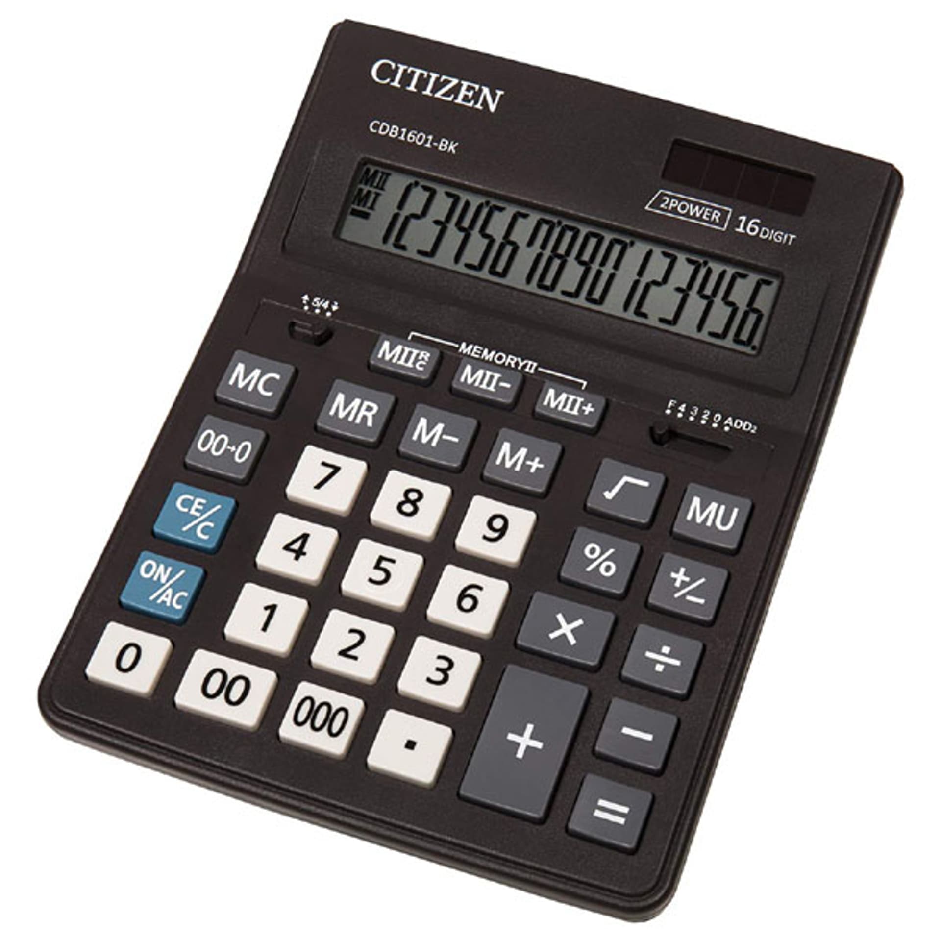 

Citizen Kalkulator CDB1601-BK, czarna, biurkowy, 16 miejsc