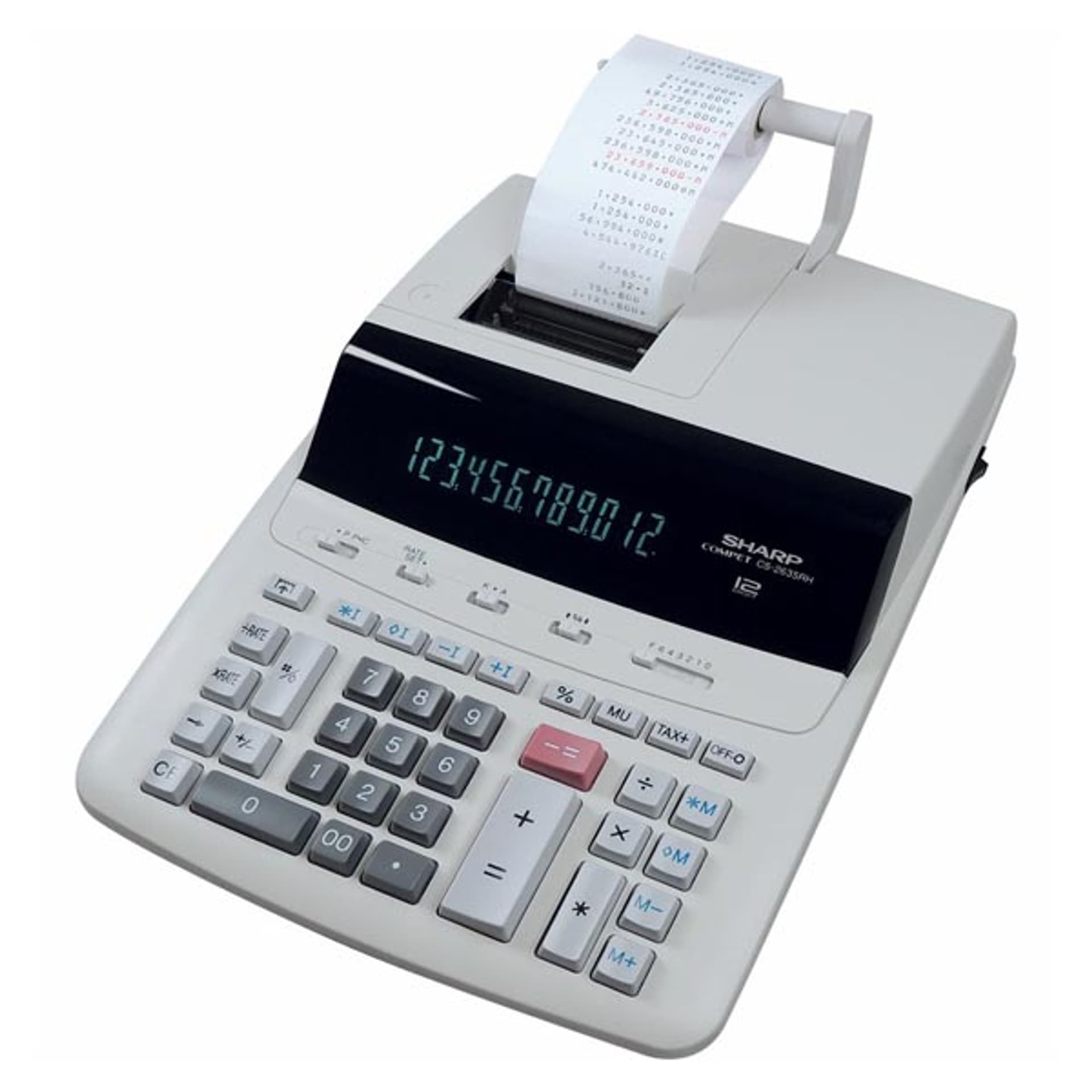 

Sharp Kalkulator CS-2635RHGYSE, biała, biurkowy z drukarą, 12 miejsc
