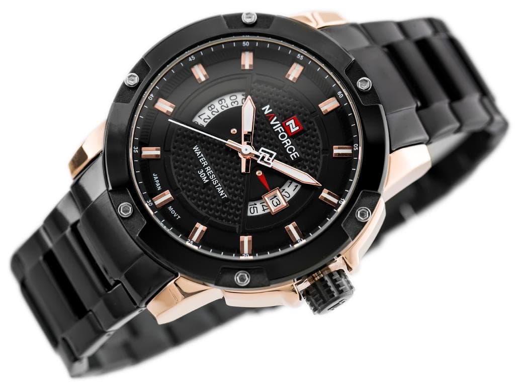 

ZEGAREK MĘSKI NAVIFORCE - MERCURY (zn038d) - black/rosegold, Zn038d) - black/rosegol