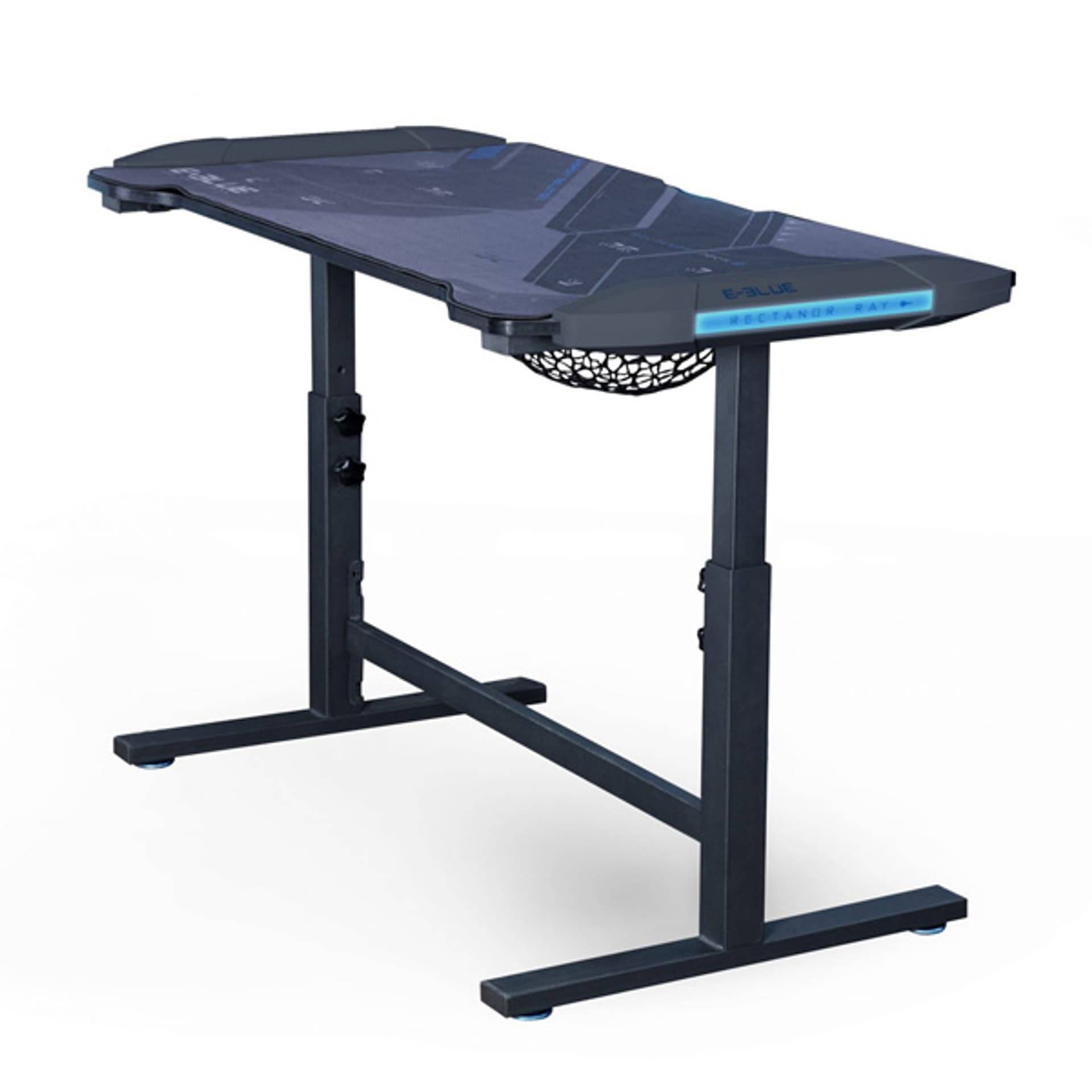

E-blue Biurko dla gracza EGT574BK, 113cm x 59,5cm, 74-86,8cm, podświetlenie, regulowana wysokość