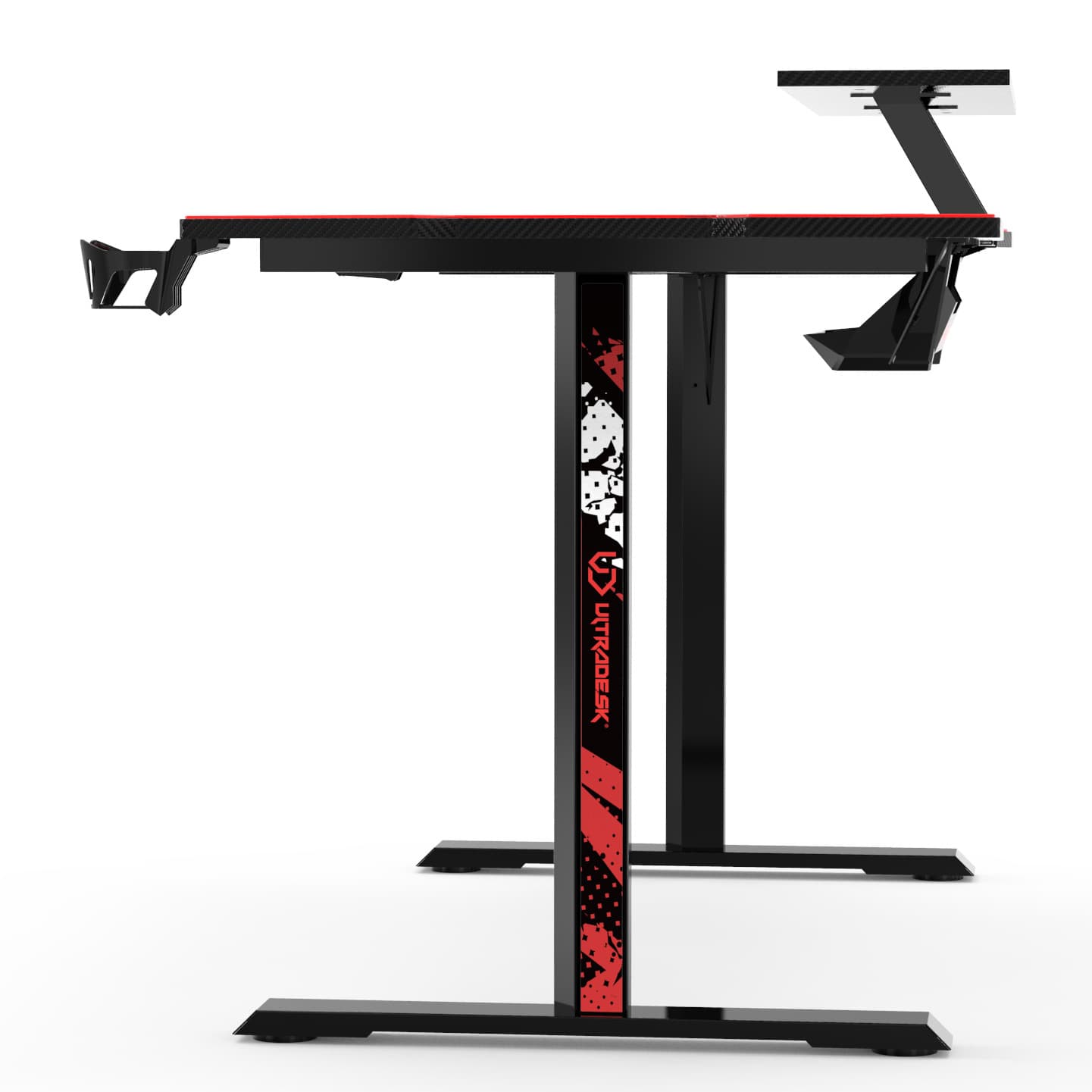 

ULTRADESK Biurko dla gracza ATOMIC, 139x74cm, 76cm, z podwyższeniem na monitor, z podkładką XXL na cały pulpit