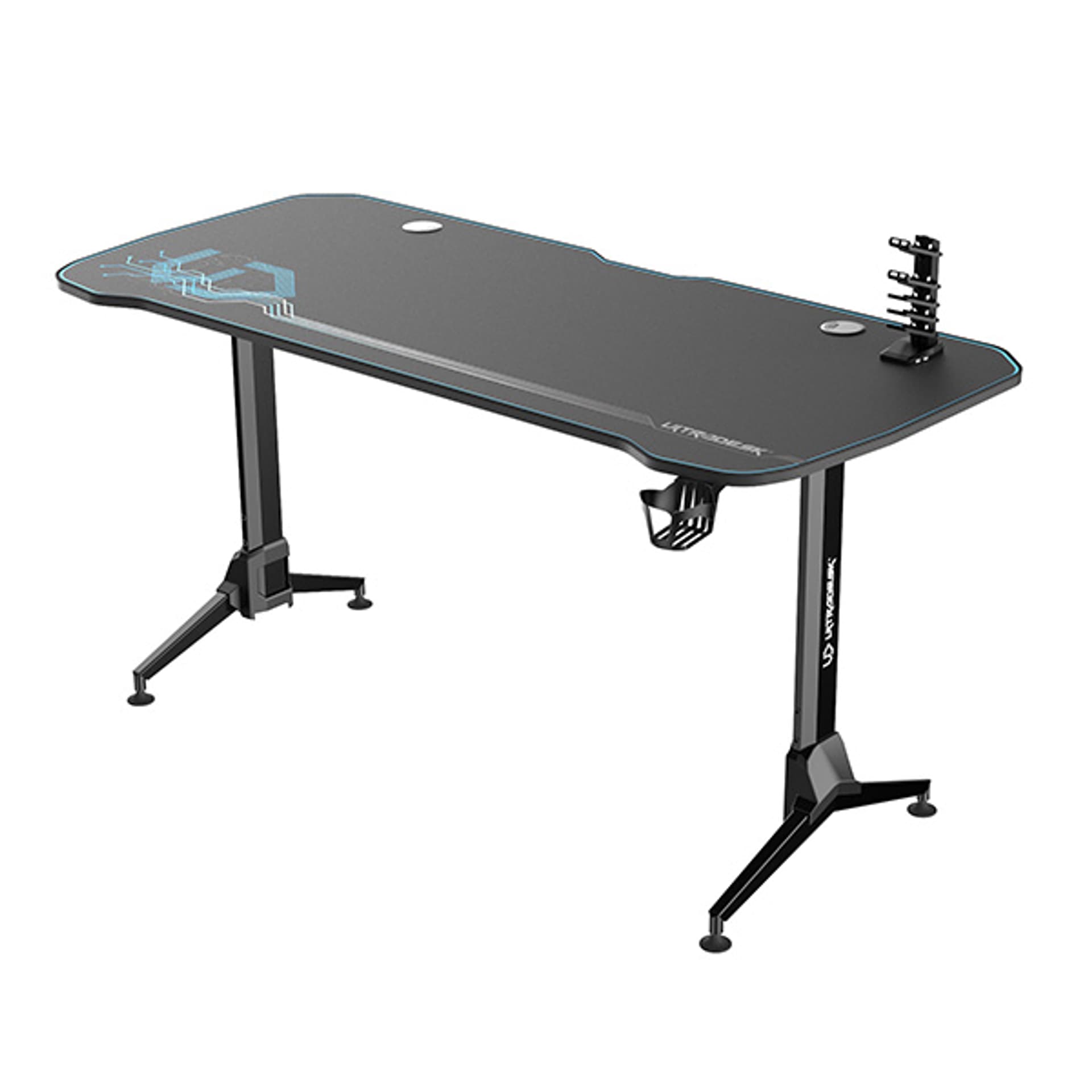 

ULTRADESK Biurko dla gracza GRAND BLUE, 160x75 cm, 70-80 cm, 3 st. regulacji wysokości, XXL podkładka pod mysz, uchwyt na słuchawk