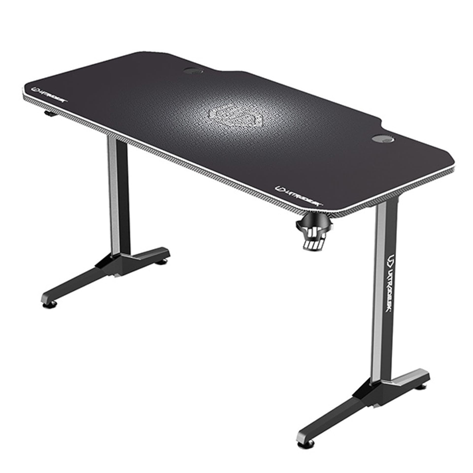 

ULTRADESK Biurko dla gracza FRAG - WHITE, 140x66 cm, 76 cm, z podkładką pod mysz, uchwyt na słuchawki i napój