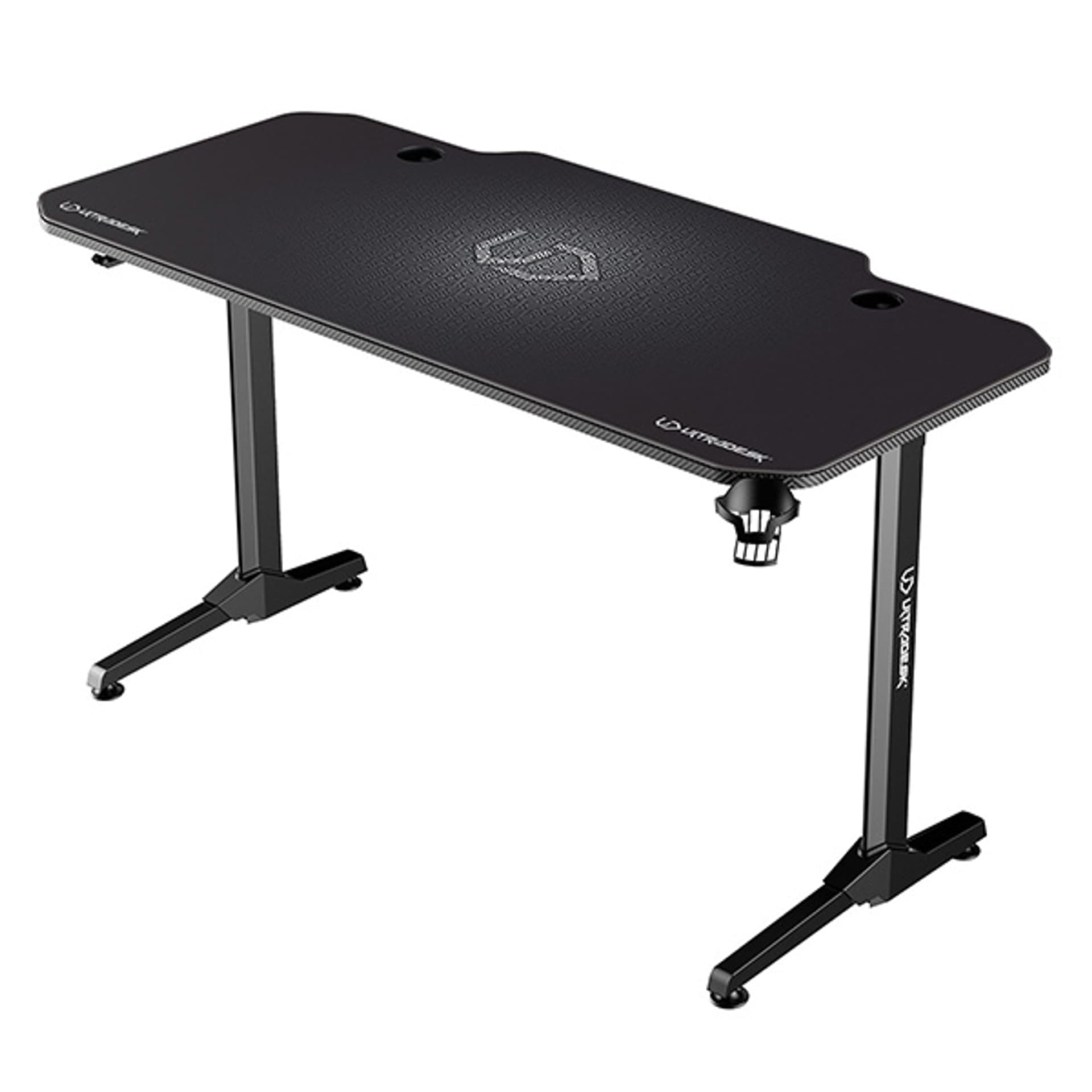 

ULTRADESK Biurko dla gracza FRAG - GRAPHITE, 140x66 cm, 76 cm, z podkładką pod mysz, uchwyt na słuchawki i napój