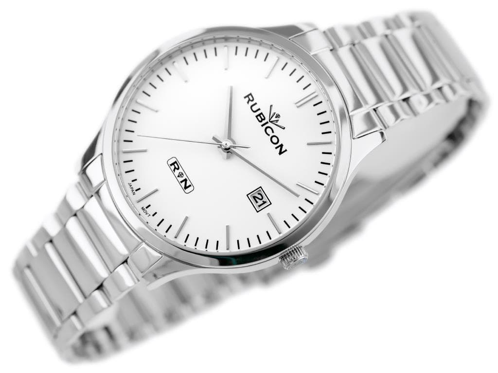 

ZEGAREK MĘSKI RUBICON RNDD60 (zr078a) - stalowy, Zr078a) - stalow