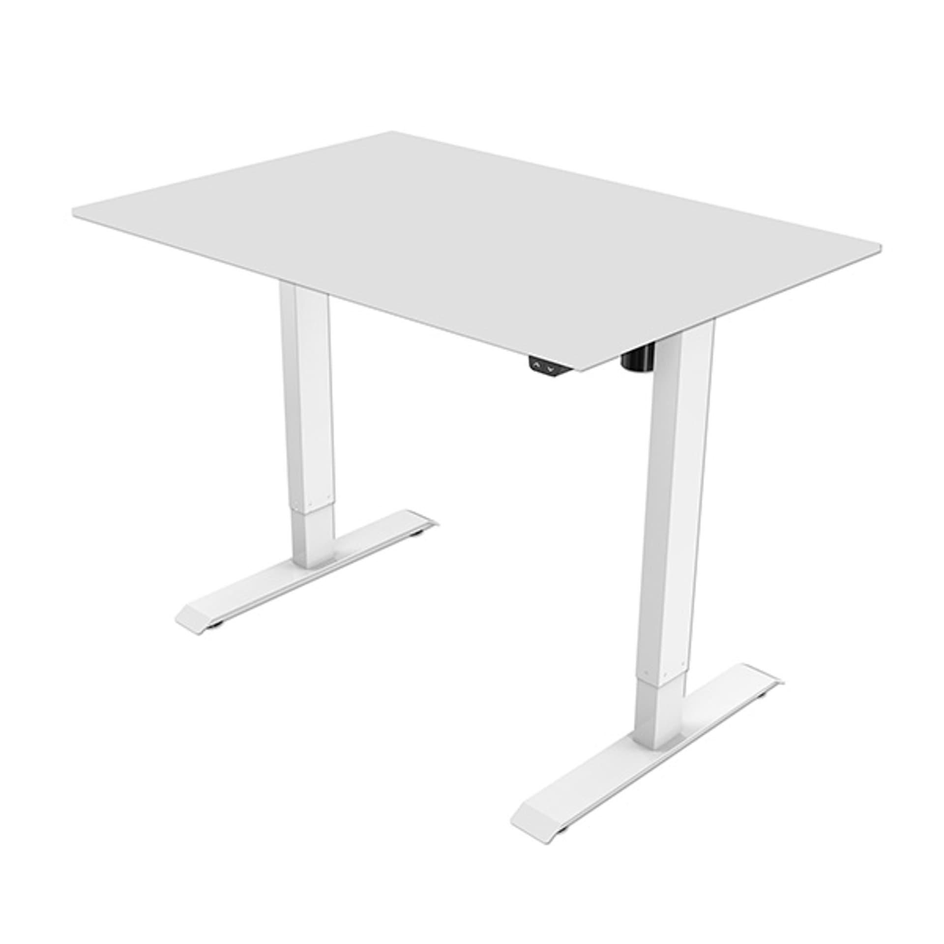 

Biurko, elektycznie regulowany, Blat szary, 75x140cm, regulacja rozstawu 500mm, biały, 70 kg nośność, ergo
