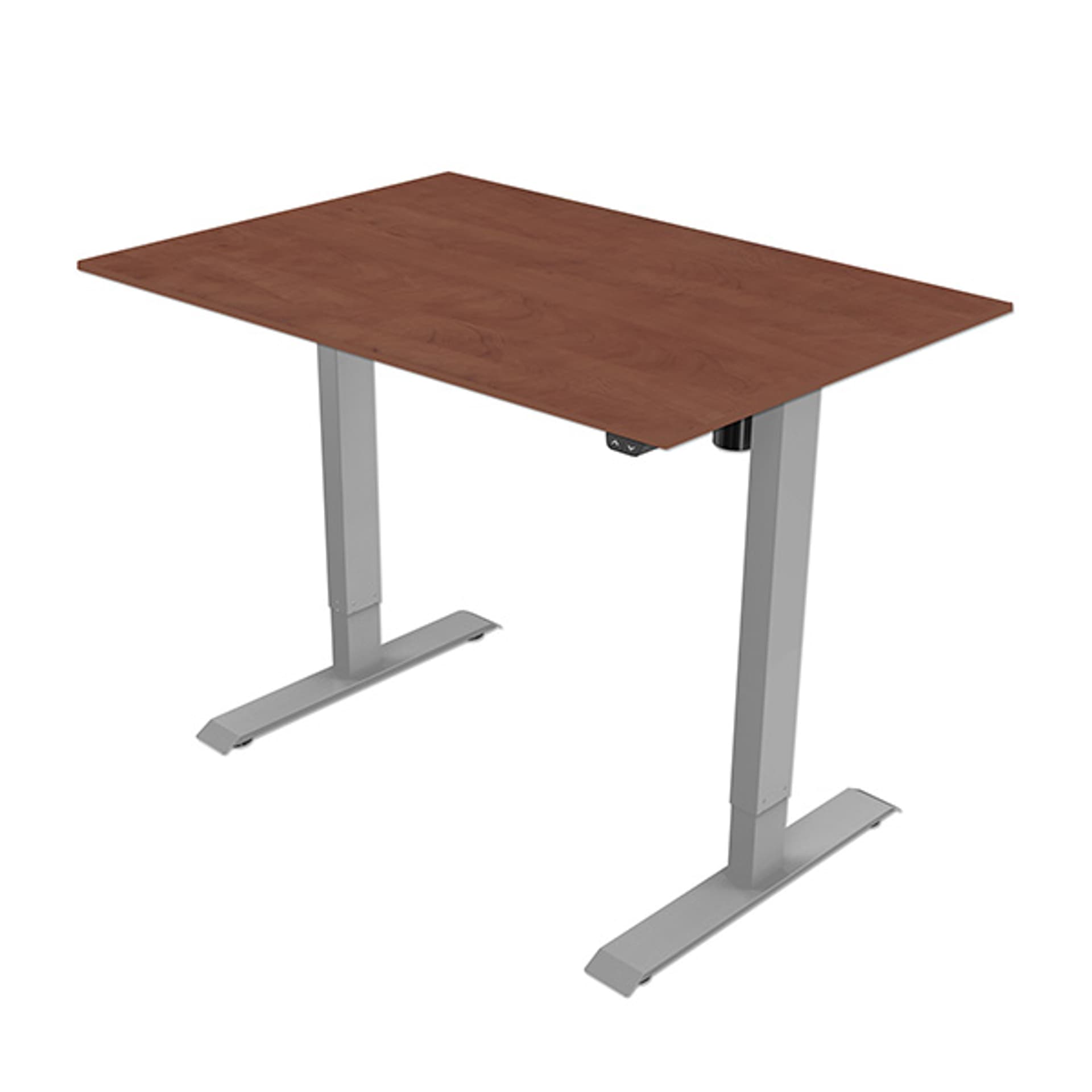 

Biurko, elektycznie regulowany, Blat wiśnia, 75x159cm, regulacja rozstawu 500mm, szary, 70 kg nośność, ergo