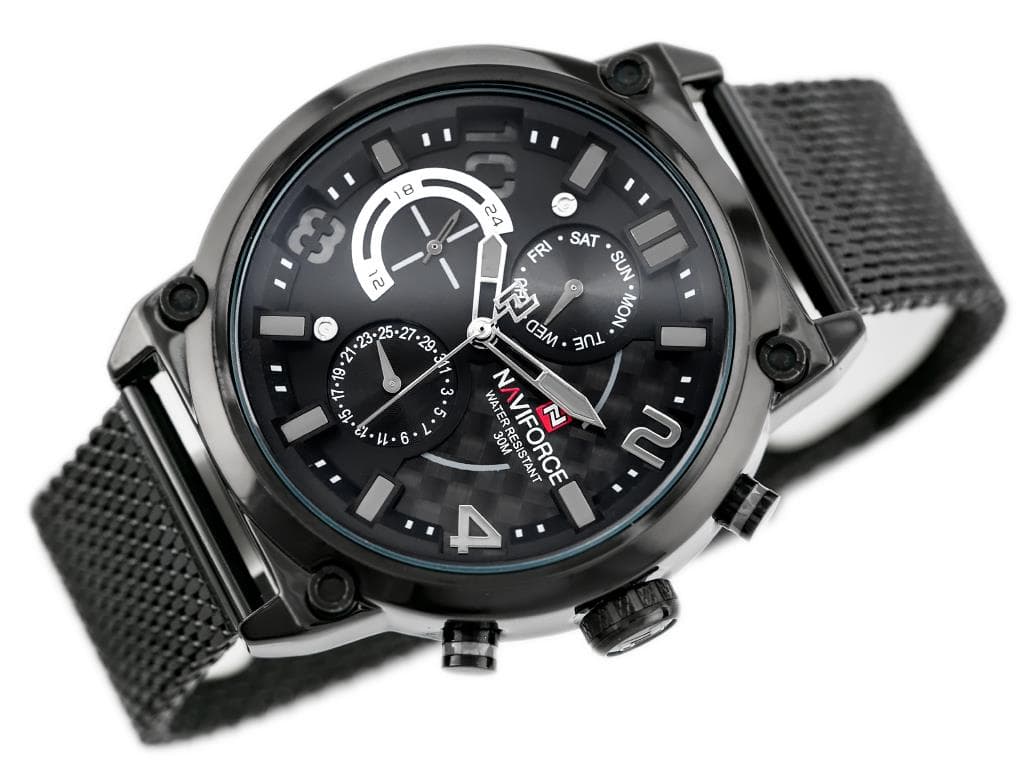 

ZEGAREK MĘSKI NAVIFORCE HUSLER 2 (zn028b) - black/grey, Zn028b) - black/gre