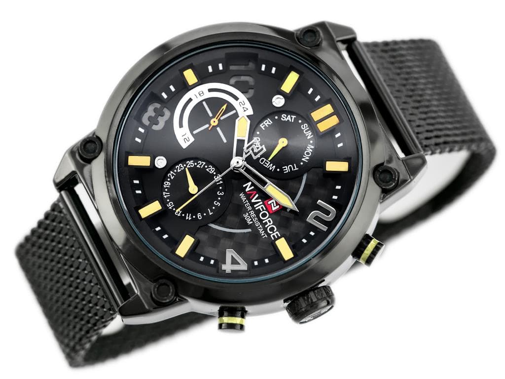 

ZEGAREK MĘSKI NAVIFORCE HUSLER 2 (zn028c) - black/yellow, Zn028c) - black/yello
