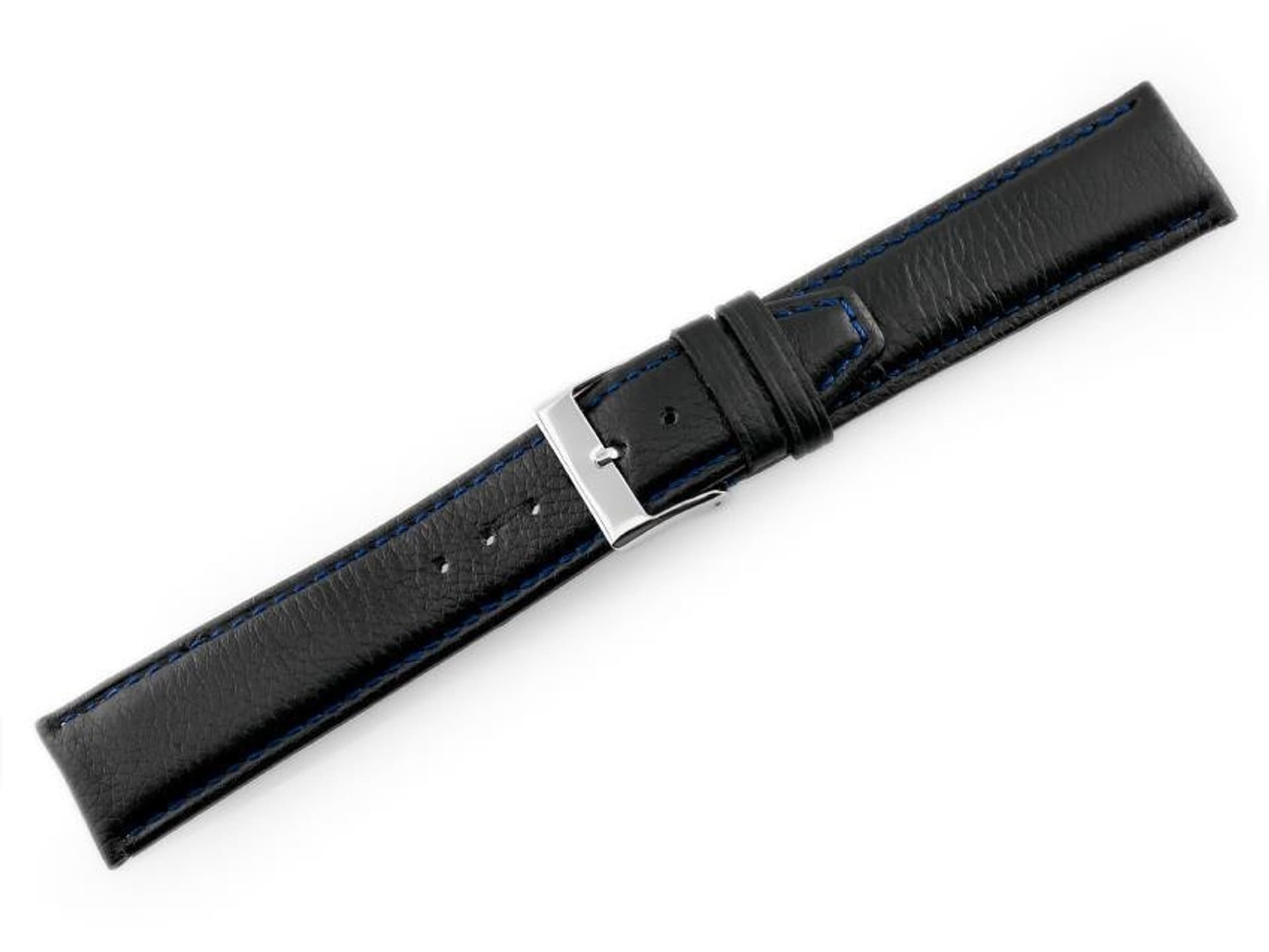 

Pasek skórzany do zegarka W26 - PREMIUM - czarny/granat - 24mm