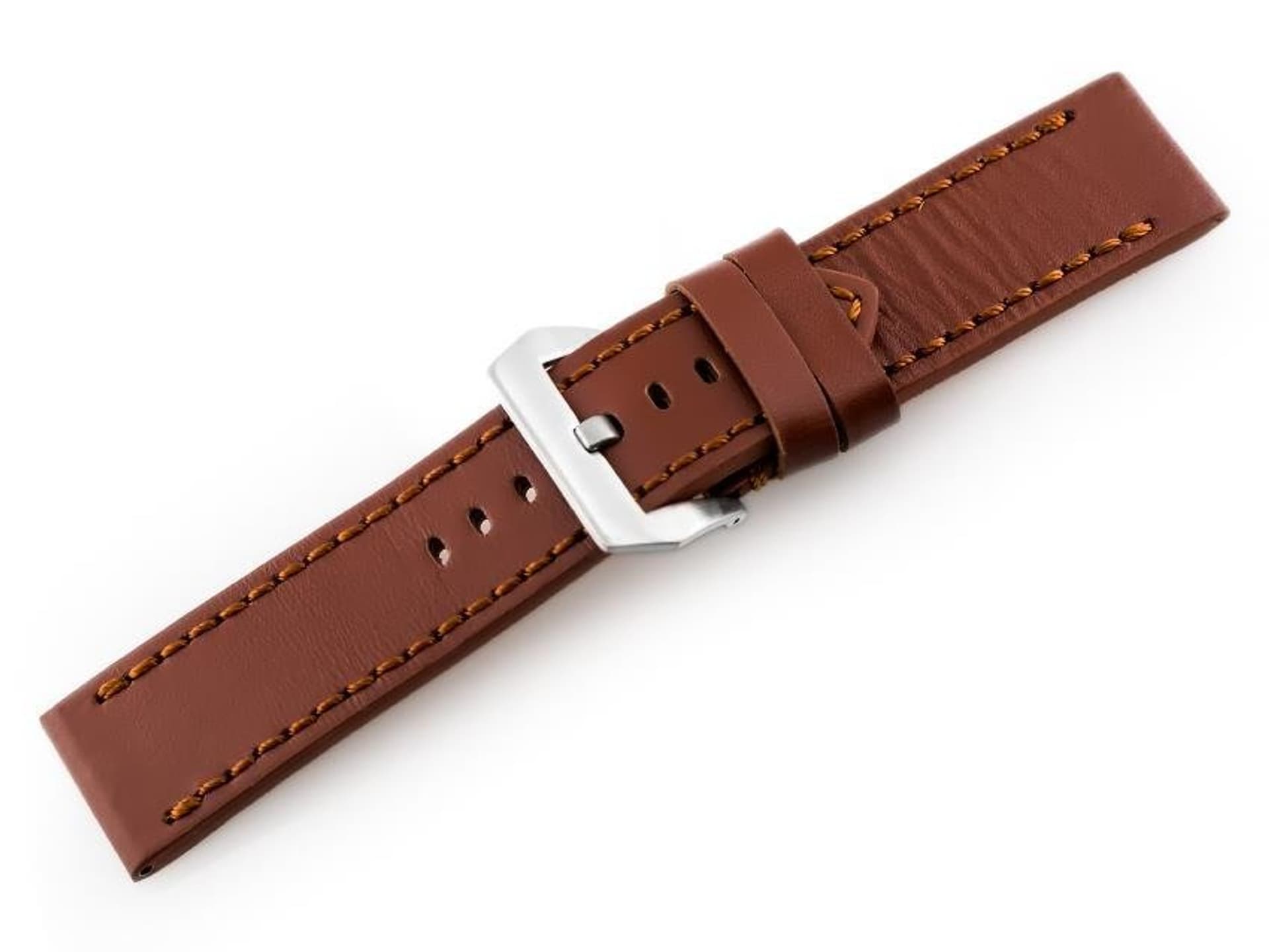 

Pasek skórzany do zegarka W27 - PREMIUM - brązowy - 26mm