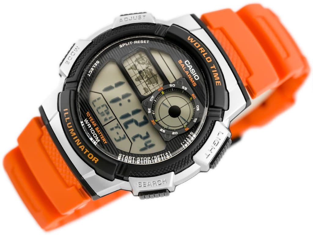 

ZEGAREK MĘSKI CASIO AE-1000W 4BV (zd073d) - WORLD TIME, Zd073d) - world tim