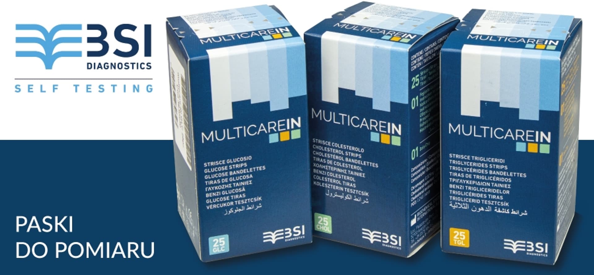 

MultiCareIn Cholesterol - 25 sztuk Paski do pomiaru cholesterolu MultiCareIn