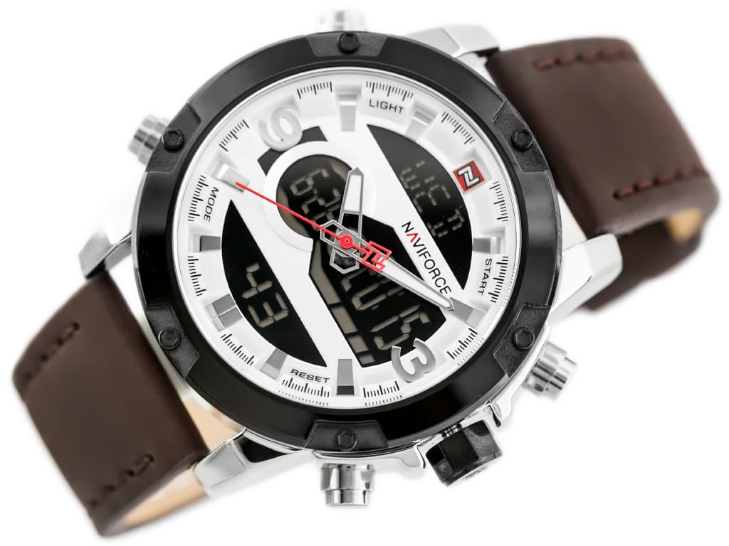 

ZEGAREK MĘSKI NAVIFORCE - NF9097 (zn043a) - brown/silver, Zn043a) - brown/silve